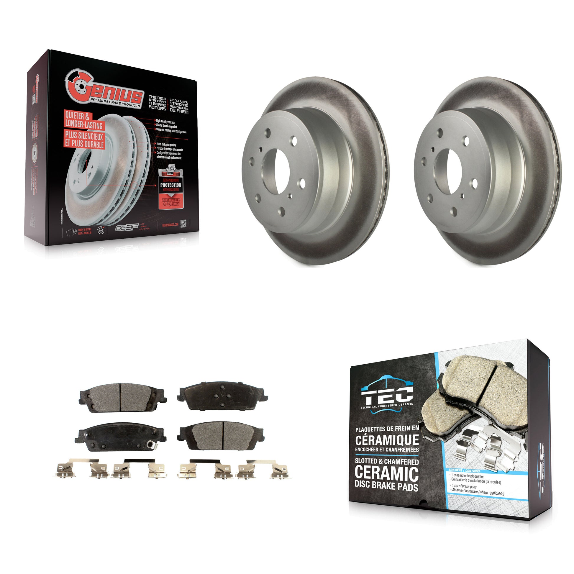 Transit Auto KGT-101311 Disc Brake Kit for 2014-2020 Chevrolet Suburban, Chevrolet Silverado 1500 and More - Rear
