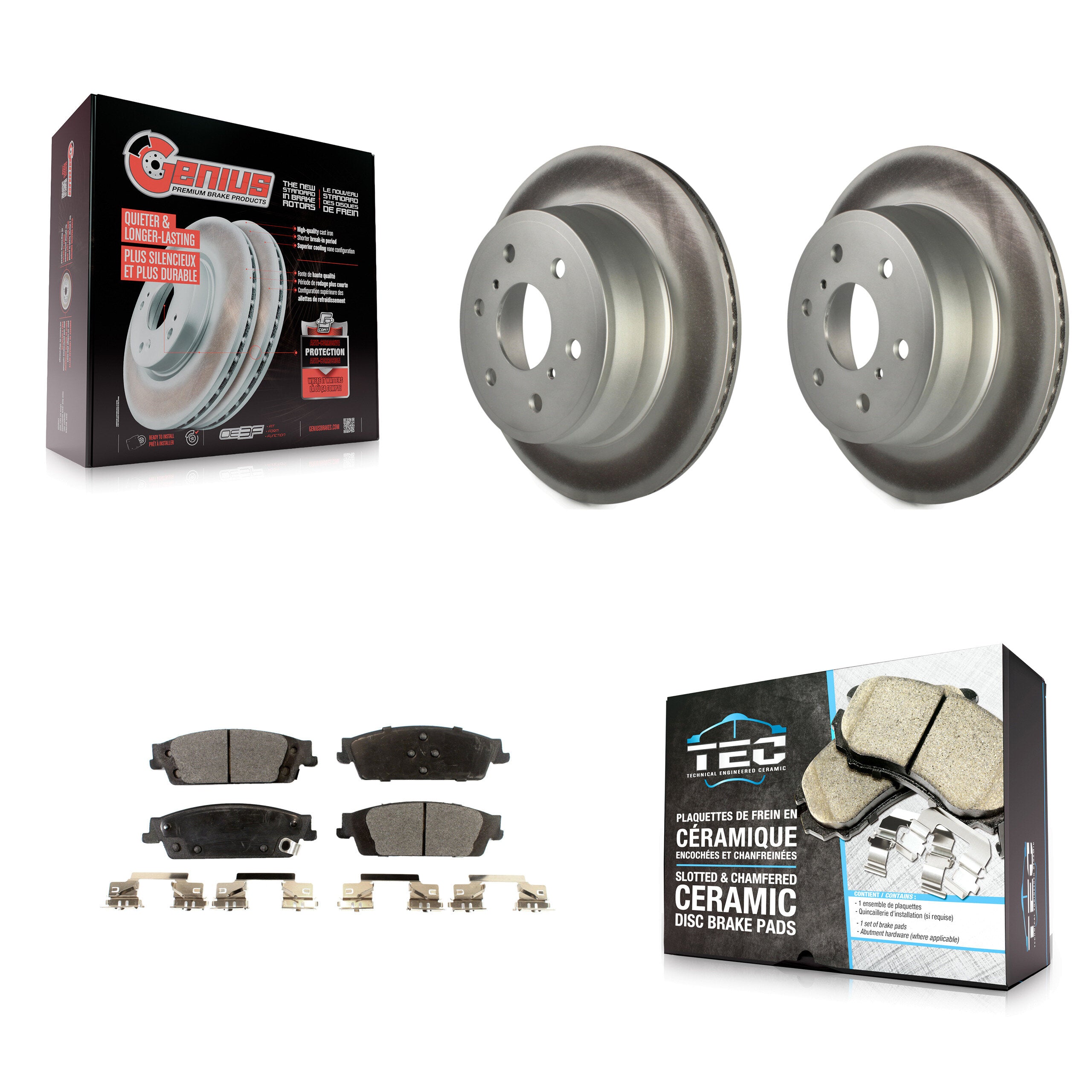 Transit Auto KGT-101311 Disc Brake Kit for 2014-2020 Chevrolet Suburban, Chevrolet Silverado 1500 and More - Rear