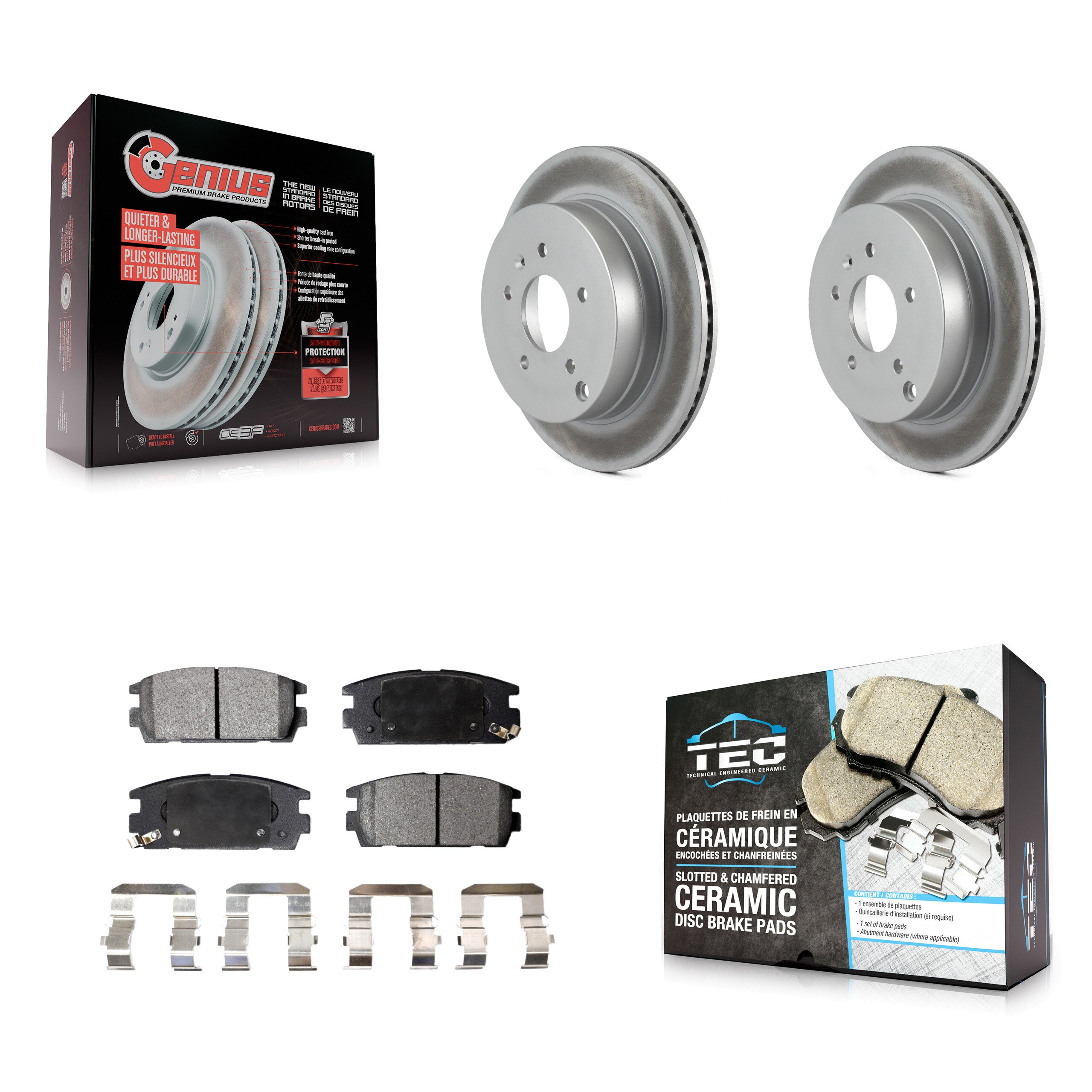 Transit Auto KGT-101312 Disc Brake Kit for 2007-2015 Chevrolet Captiva Sport, Saturn Vue and More - Rear