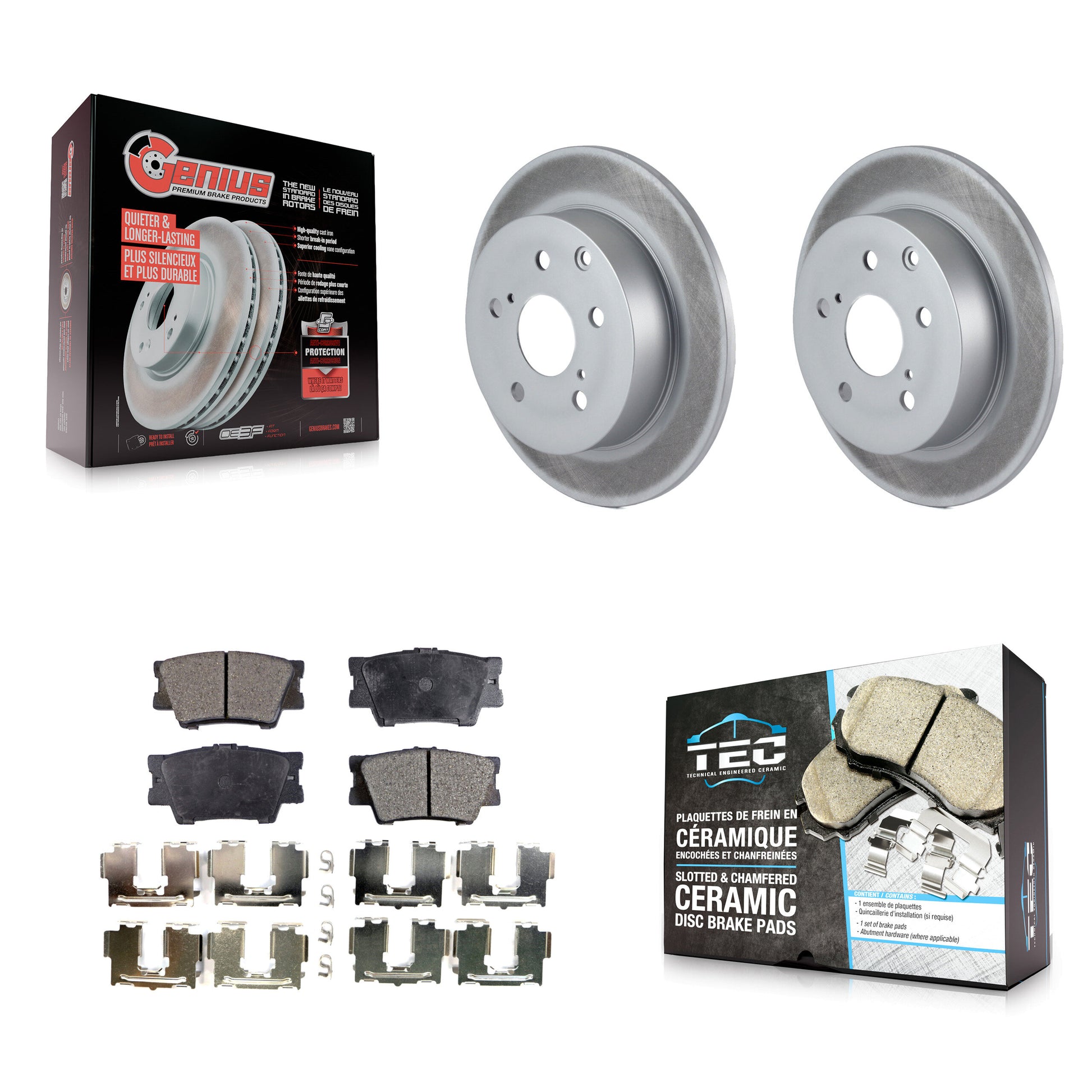Transit Auto KGT-101316 Disc Brake Kit for 2009-2013 Toyota Matrix, Pontiac Vibe - Rear