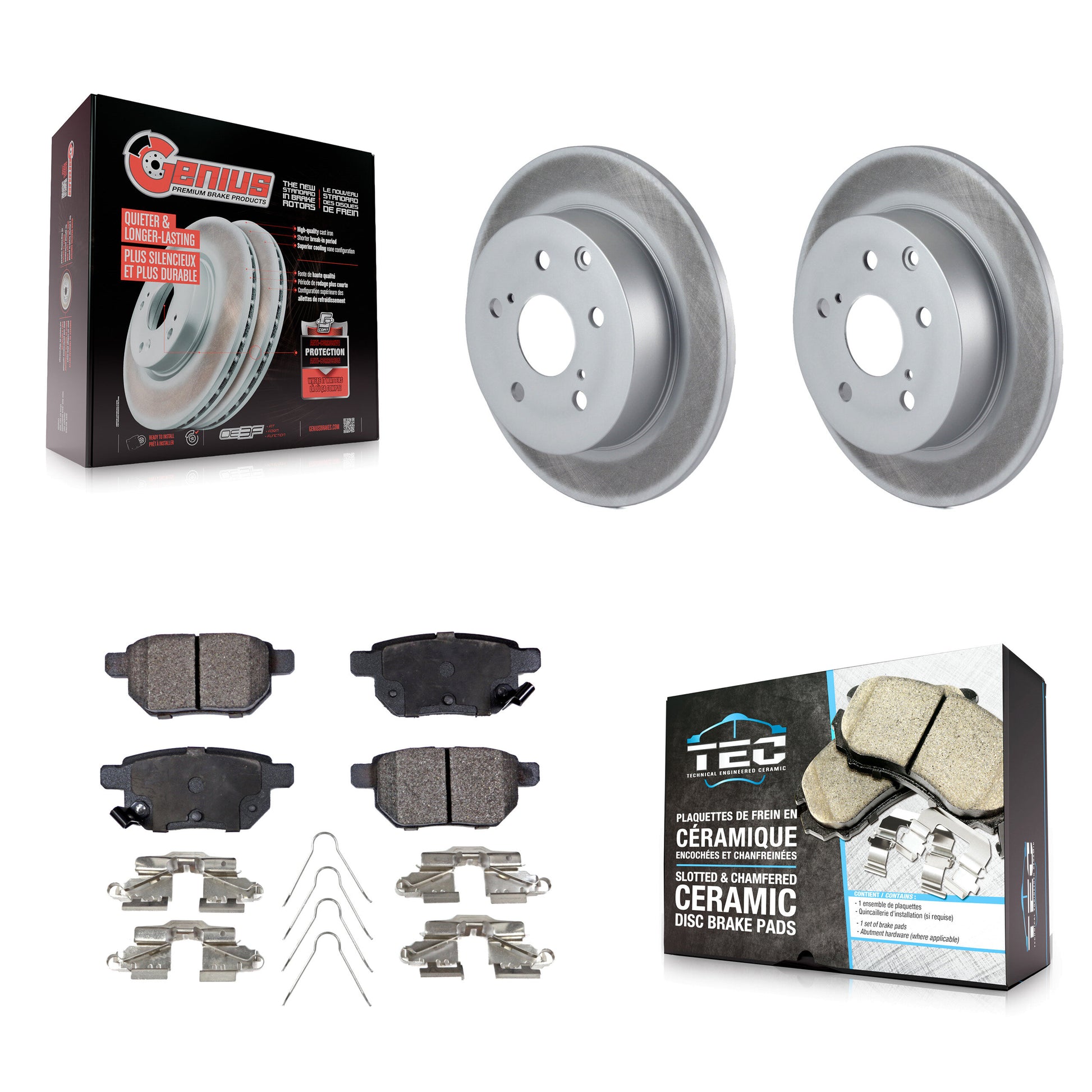Transit Auto KGT-101317 Disc Brake Kit for 2010 Toyota Matrix - Rear