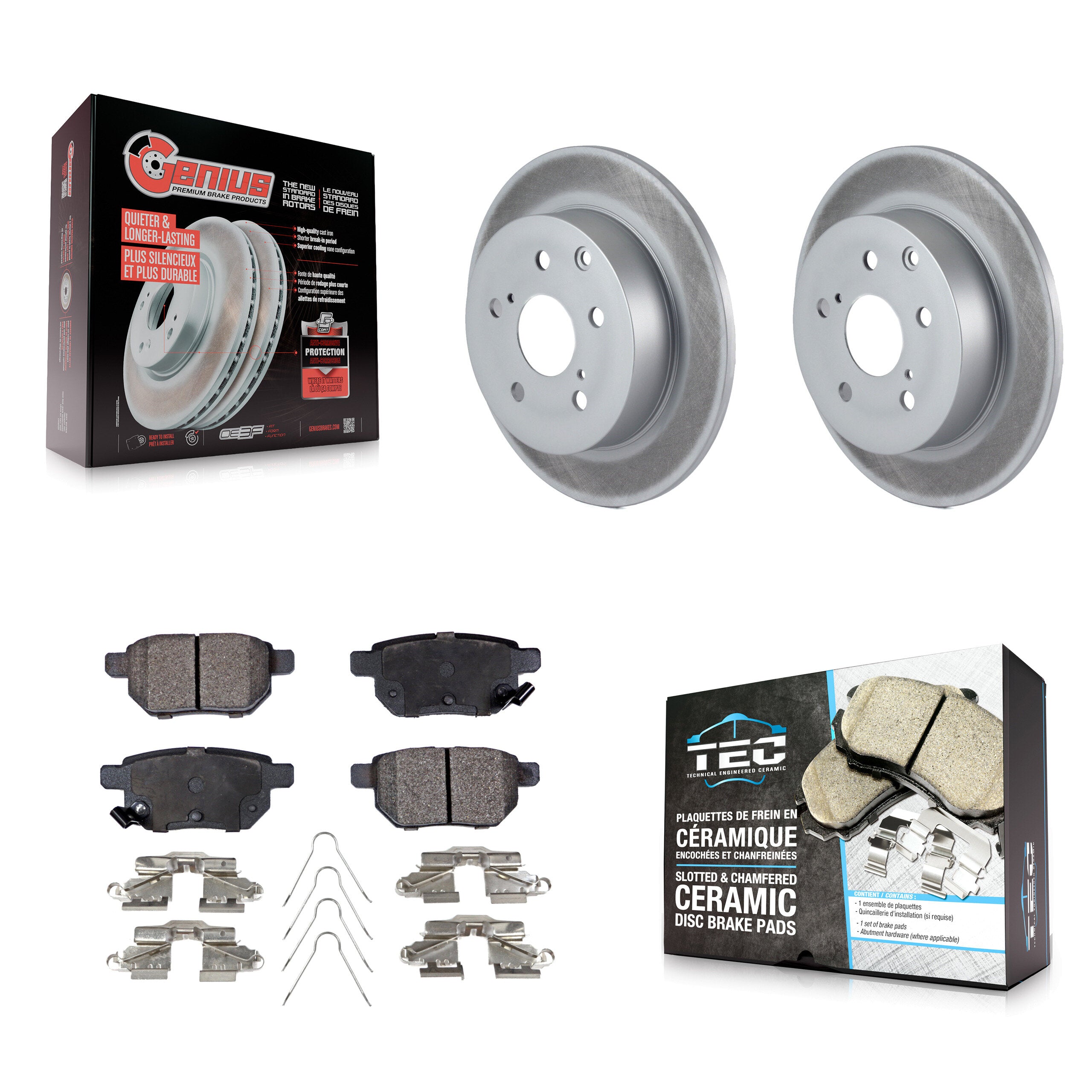 Transit Auto KGT-101317 Disc Brake Kit for 2010 Toyota Matrix - Rear