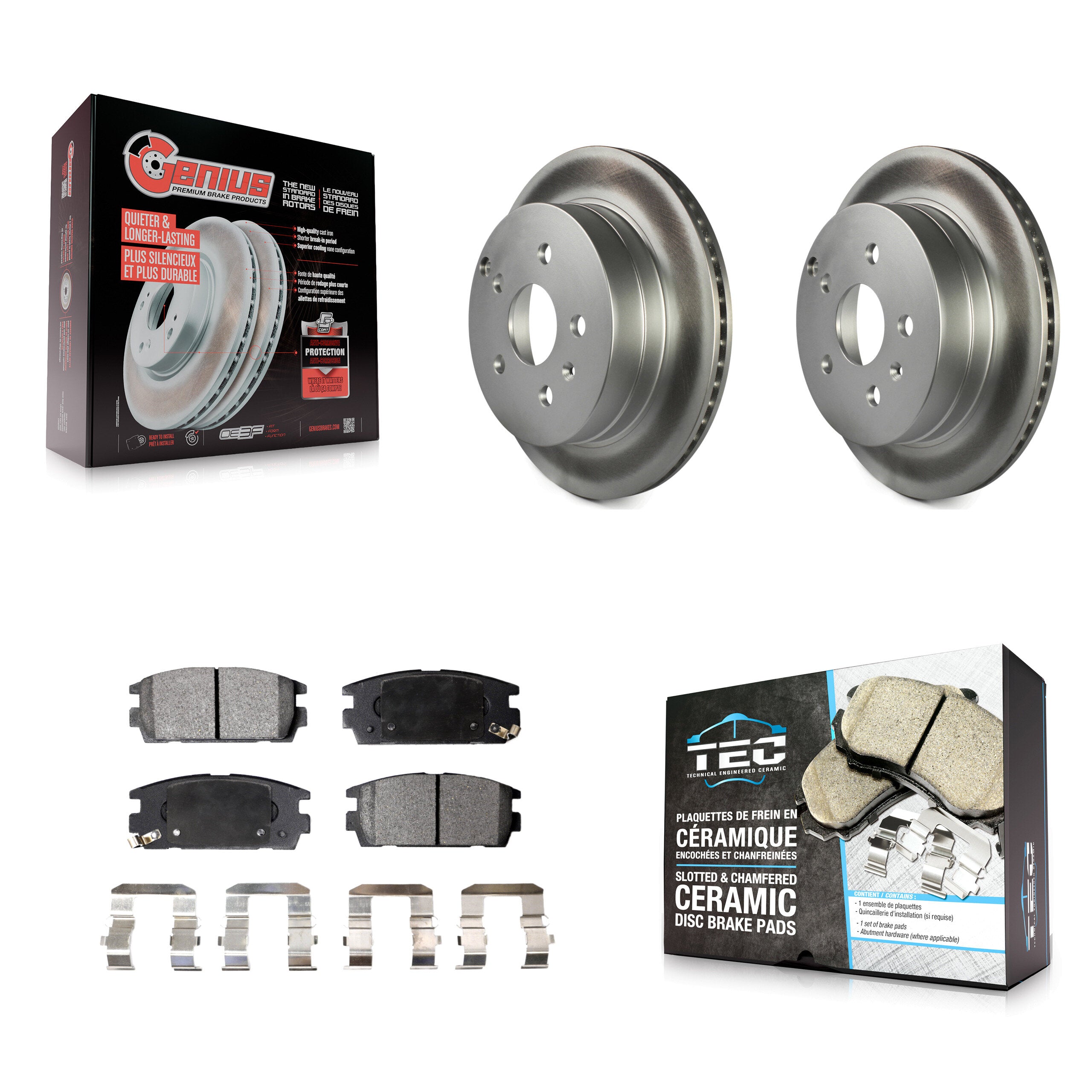 Transit Auto KGT-101322 Disc Brake Kit for 2010-2017 Chevrolet Equinox, GMC Terrain - Rear