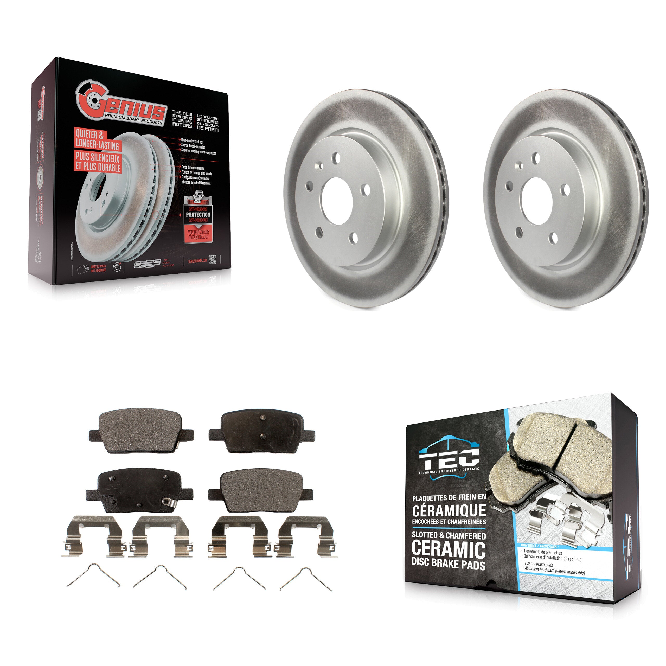 Transit Auto KGT-101326 Disc Brake Kit for 2016-2022 Chevrolet Camaro, Cadillac CT6 - Rear