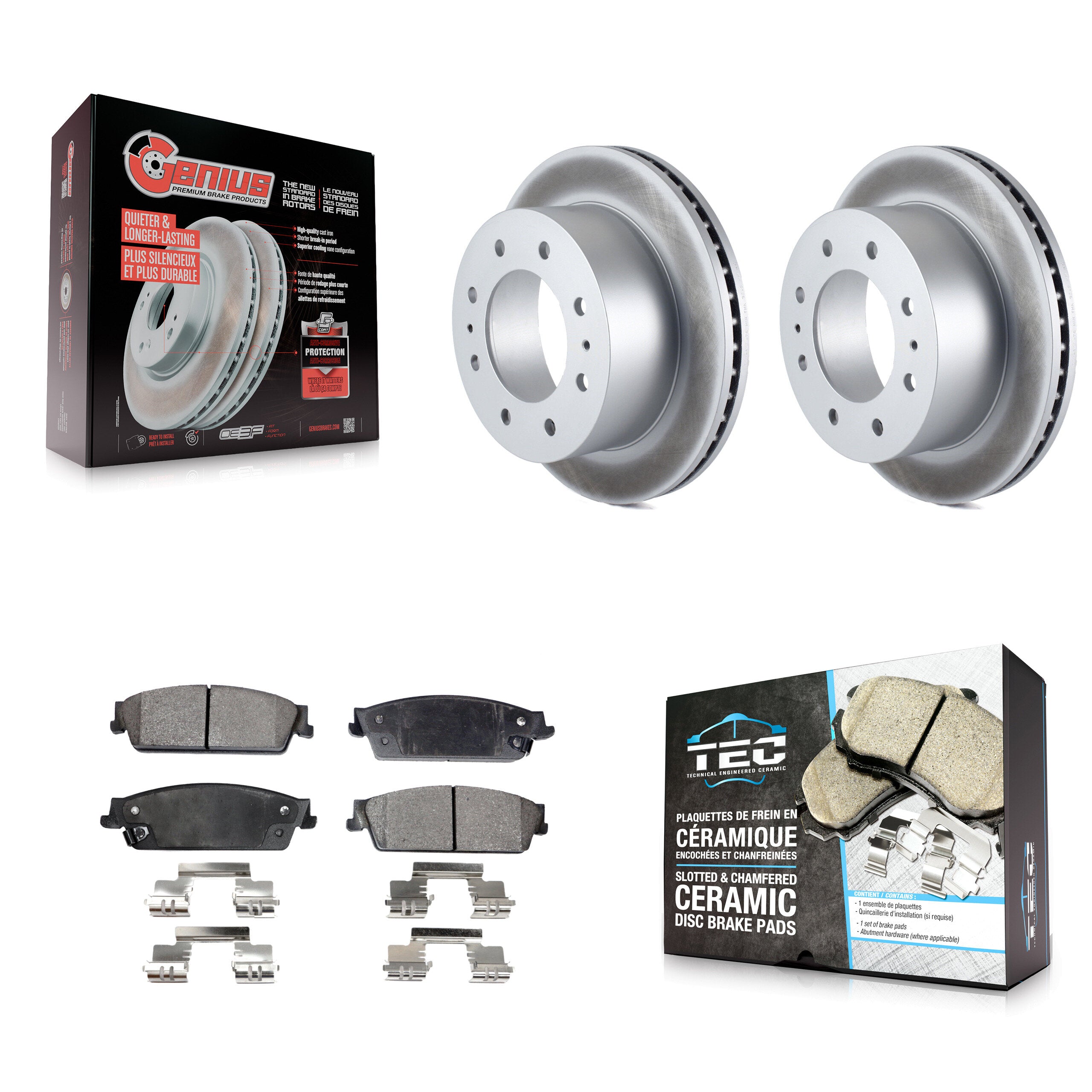 Transit Auto KGT-101328 Disc Brake Kit for 2011 Chevrolet Silverado 1500 - Rear