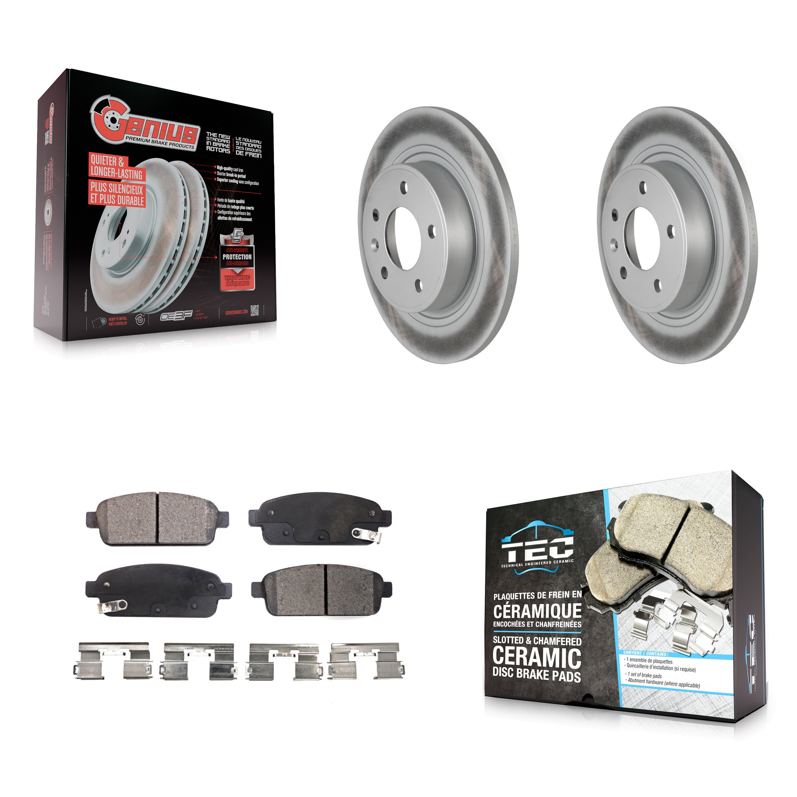 Transit Auto KGT-101332 Disc Brake Kit for 2011-2019 Buick Cascada, Cadillac ELR and More - Rear