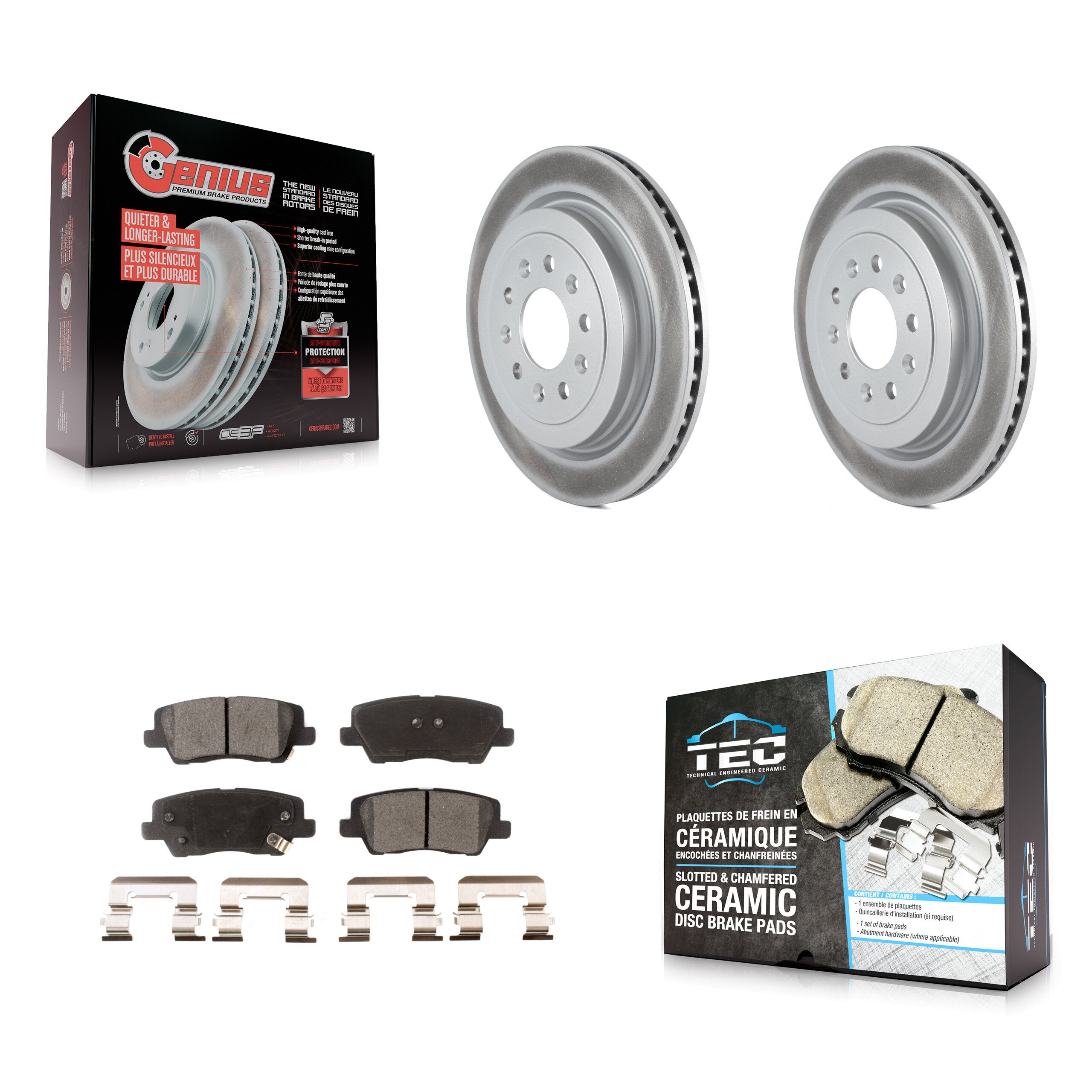 Transit Auto KGT-101333 Disc Brake Kit for 2013-2019 Cadillac ATS - Rear