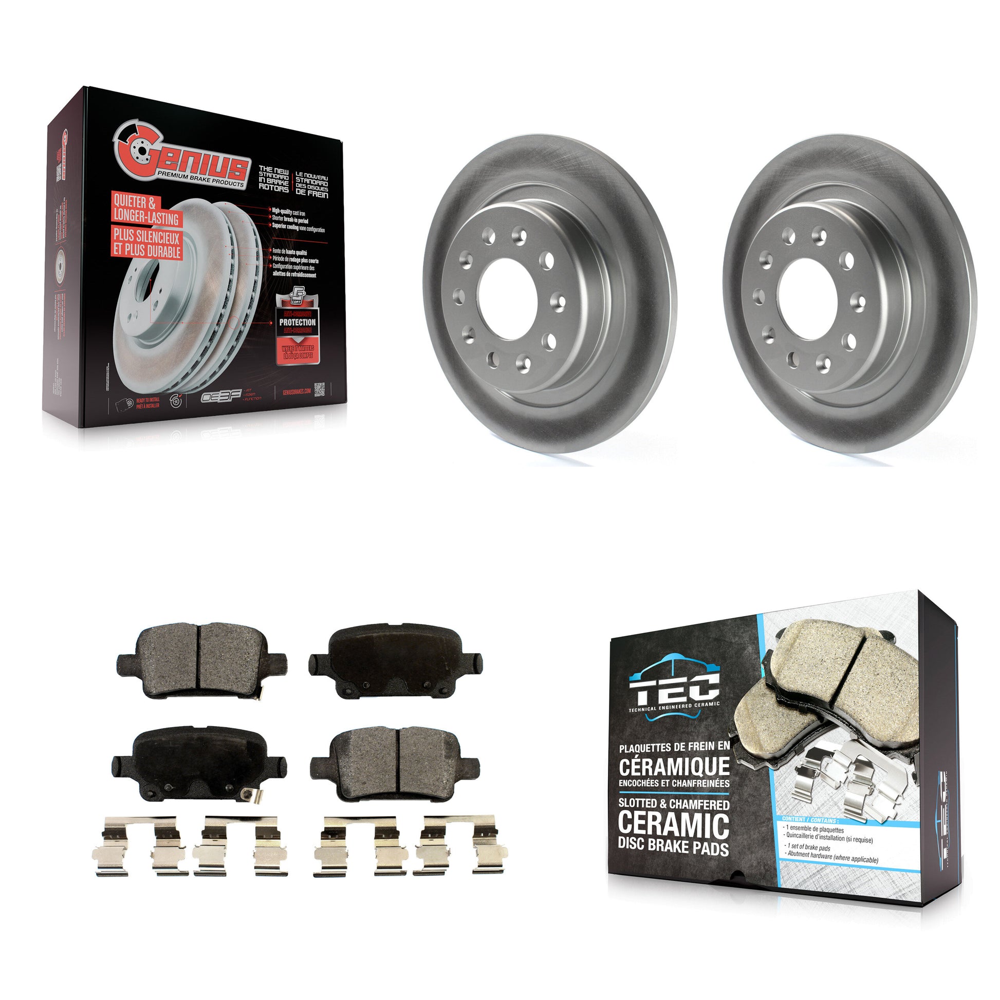 Transit Auto KGT-101334 Disc Brake Kit for 2016-2020 Buick Regal Sportback, Buick Regal TourX and More - Rear