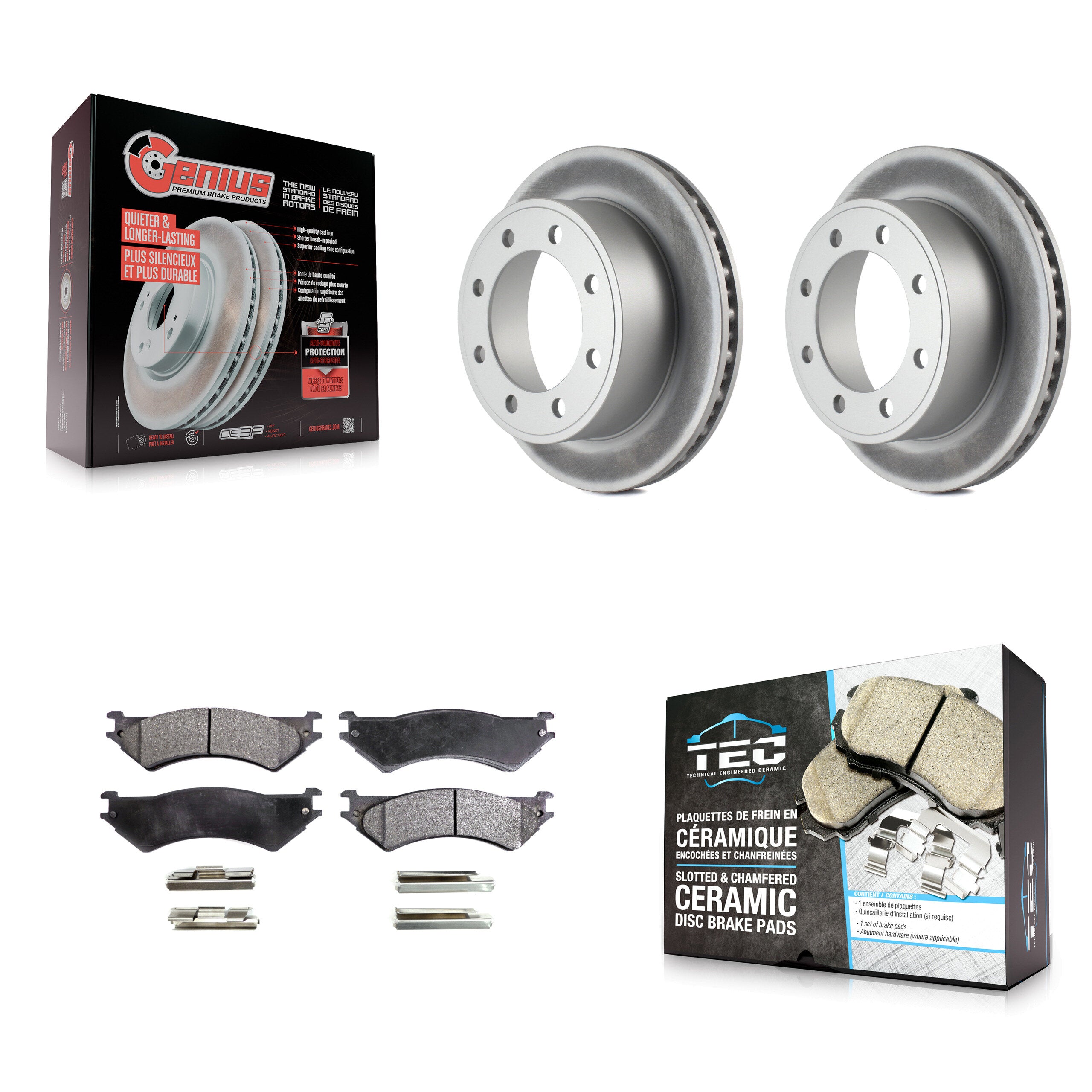 Transit Auto KGT-101342 Disc Brake Kit for 1998-2007 Ford E-150, Ford E-350 Econoline and More - Rear
