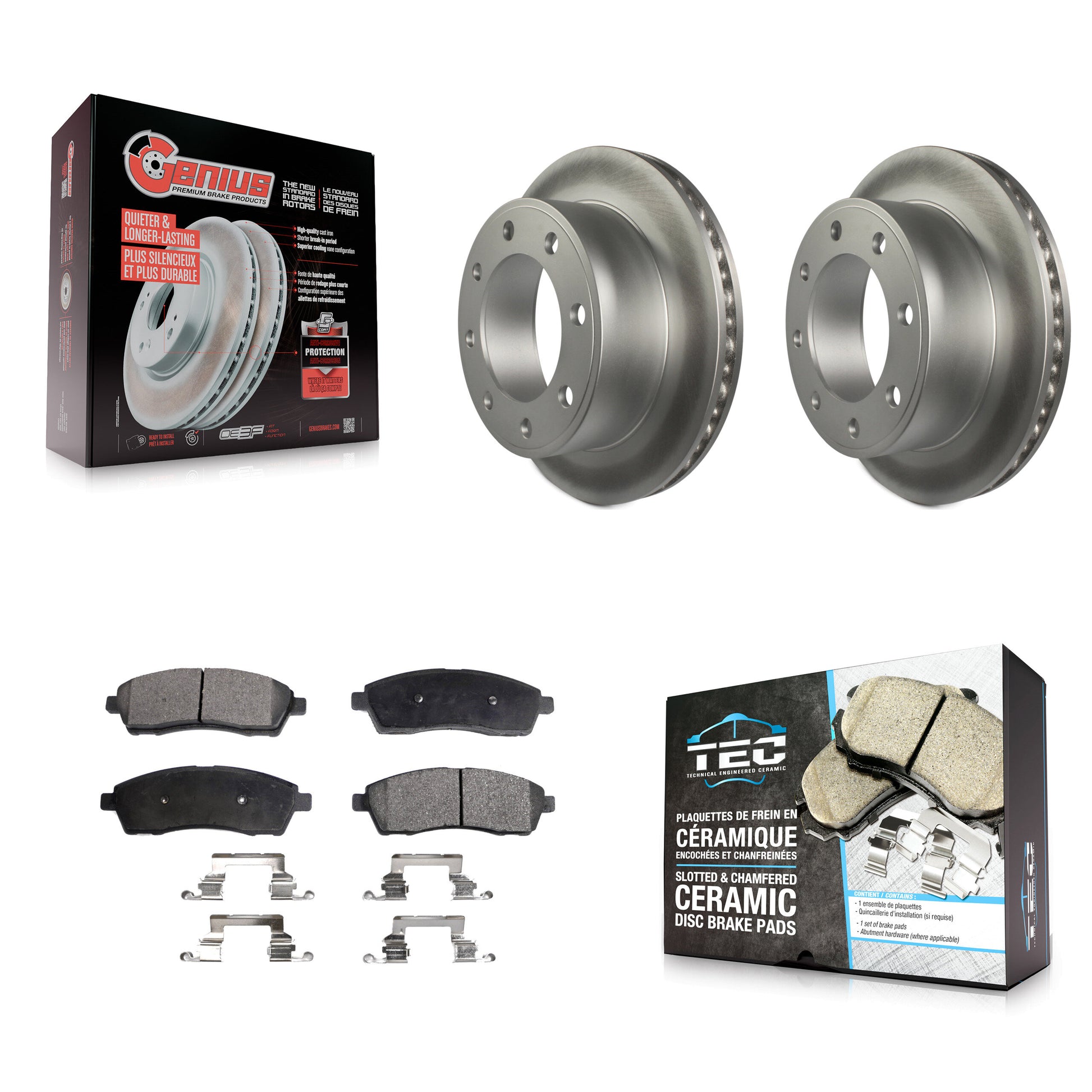 Transit Auto KGT-101343 Disc Brake Kit for 1999-2005 Ford Excursion, Ford F-250 Super Duty, Ford F-350 Super Duty - Rear