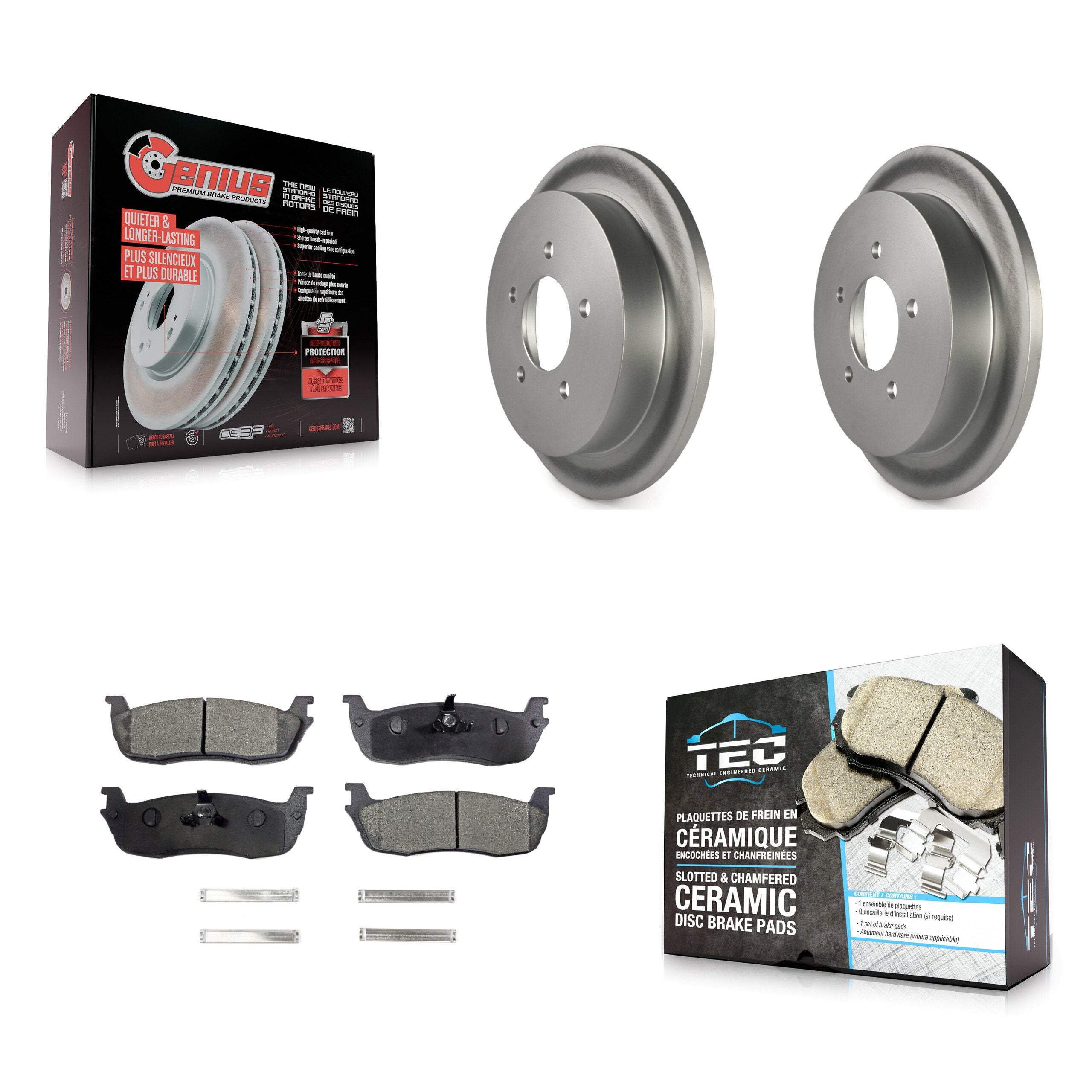 Transit Auto KGT-101344 Disc Brake Kit for 1998-2004 Ford F-150 Heritage, Lincoln Blackwood and More - Rear
