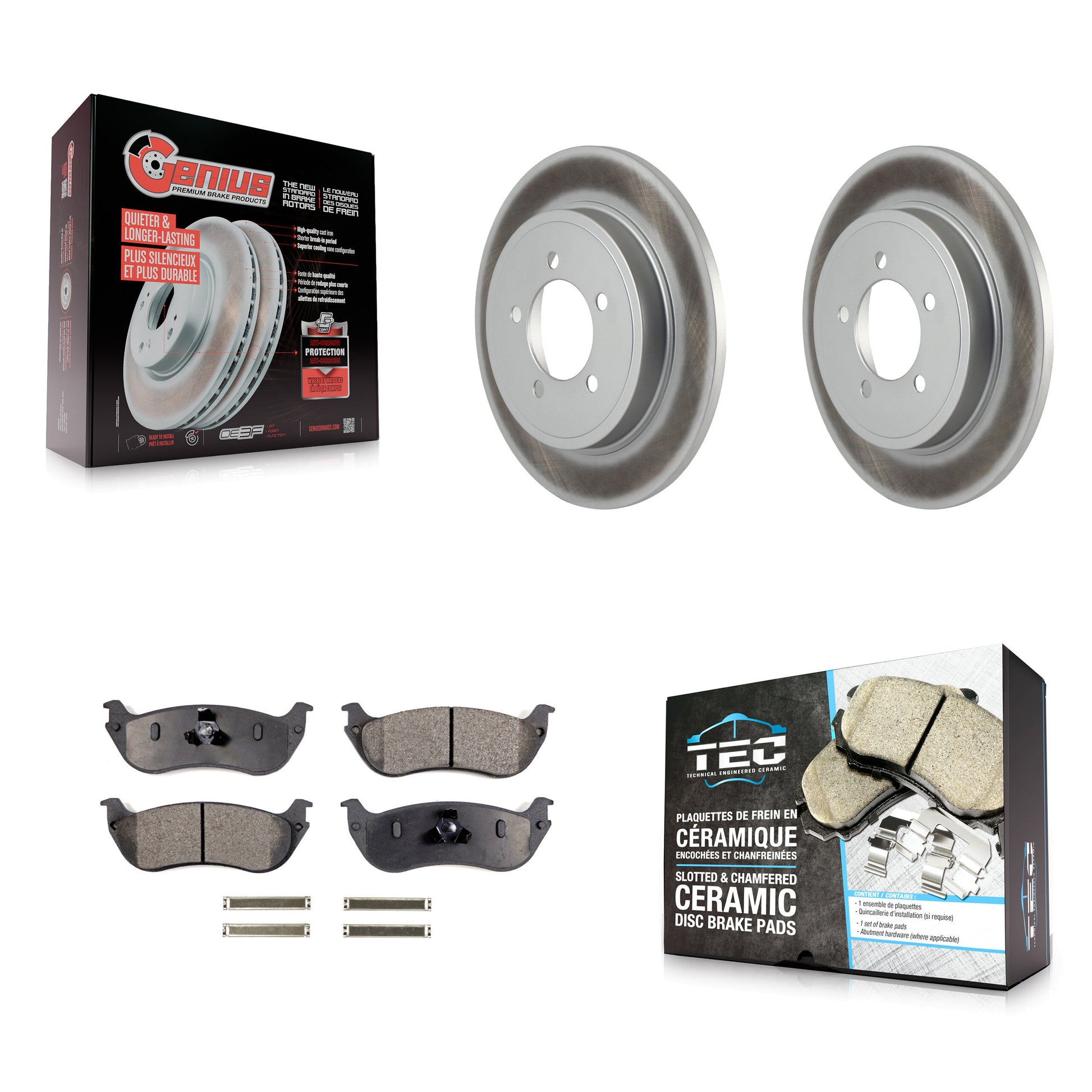 Transit Auto KGT-101345 Disc Brake Kit for 2002-2005 Ford Explorer, Mercury Mountaineer - Rear