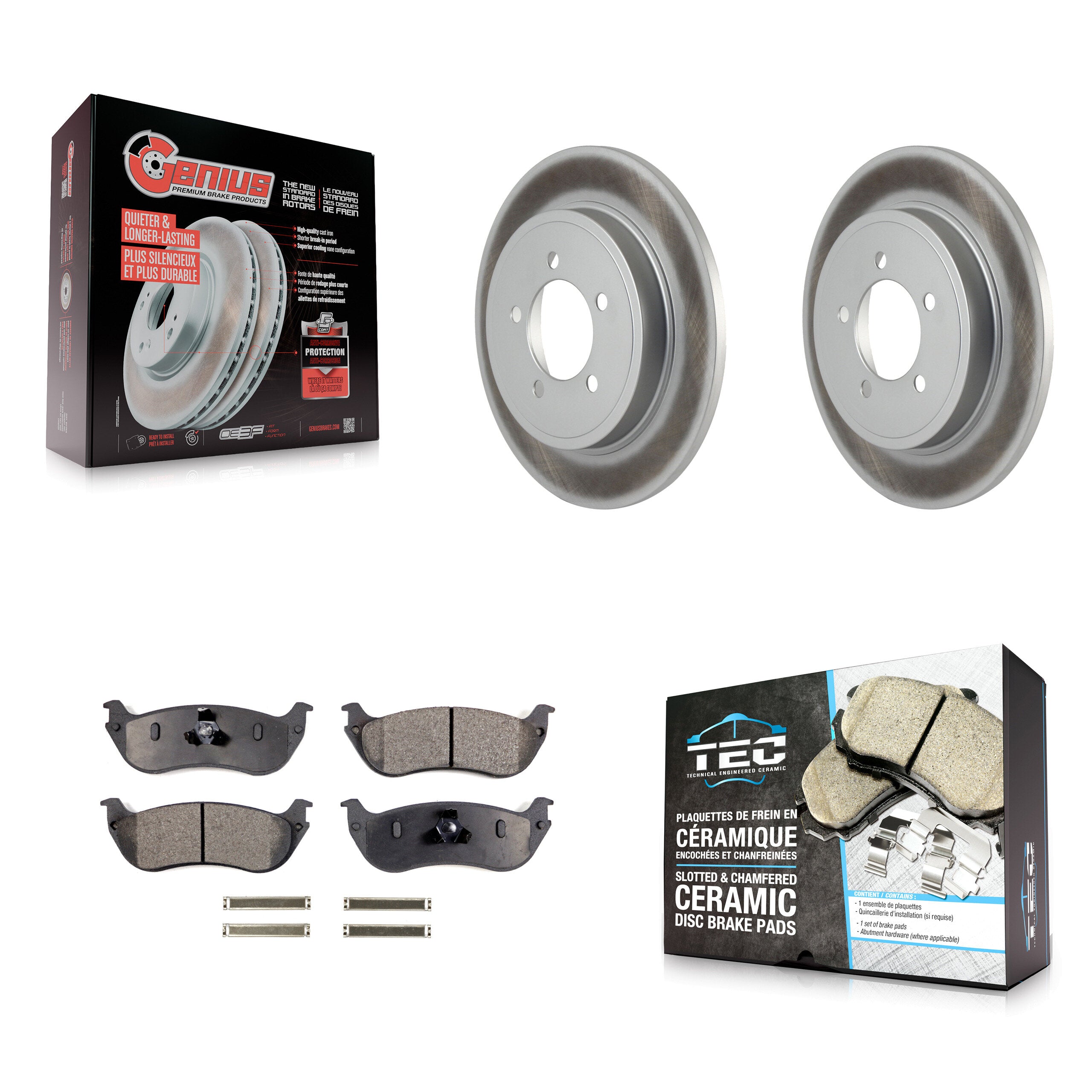 Transit Auto KGT-101345 Disc Brake Kit for 2002-2005 Ford Explorer, Mercury Mountaineer - Rear