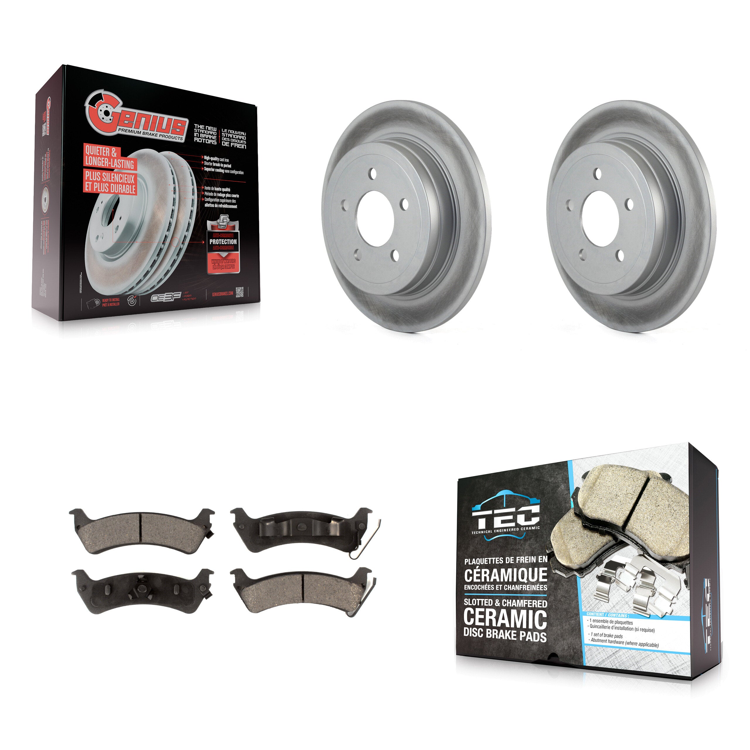 Transit Auto KGT-101350 Disc Brake Kit for 2003-2005 Ford Explorer Sport, Ford Explorer Sport Trac - Rear