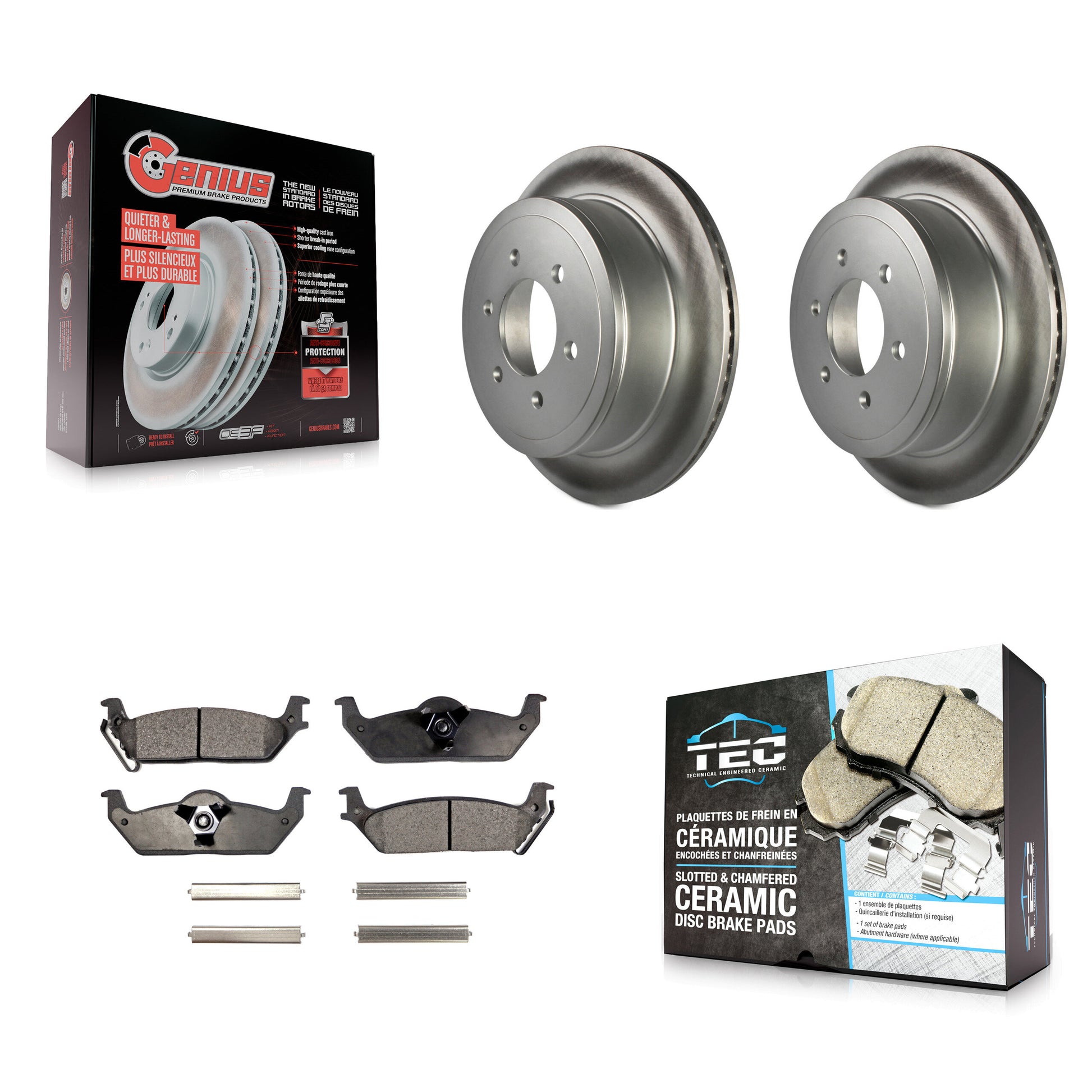 Transit Auto KGT-101351 Disc Brake Kit for 2004-2011 Lincoln Mark LT, Ford F-150 - Rear