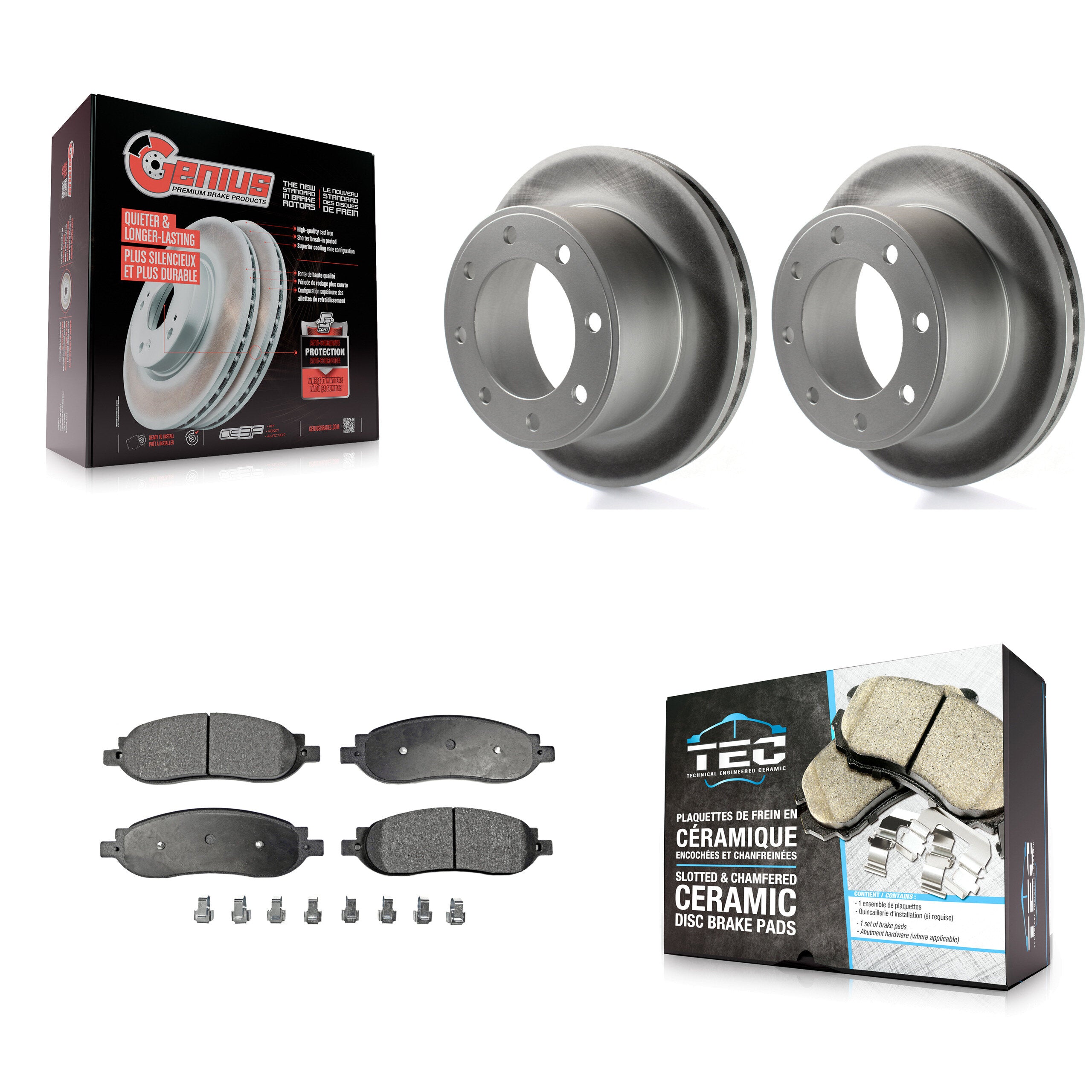 Transit Auto KGT-101365 Disc Brake Kit for 2005-2007 Ford F-250 Super Duty, Ford F-350 Super Duty - Rear