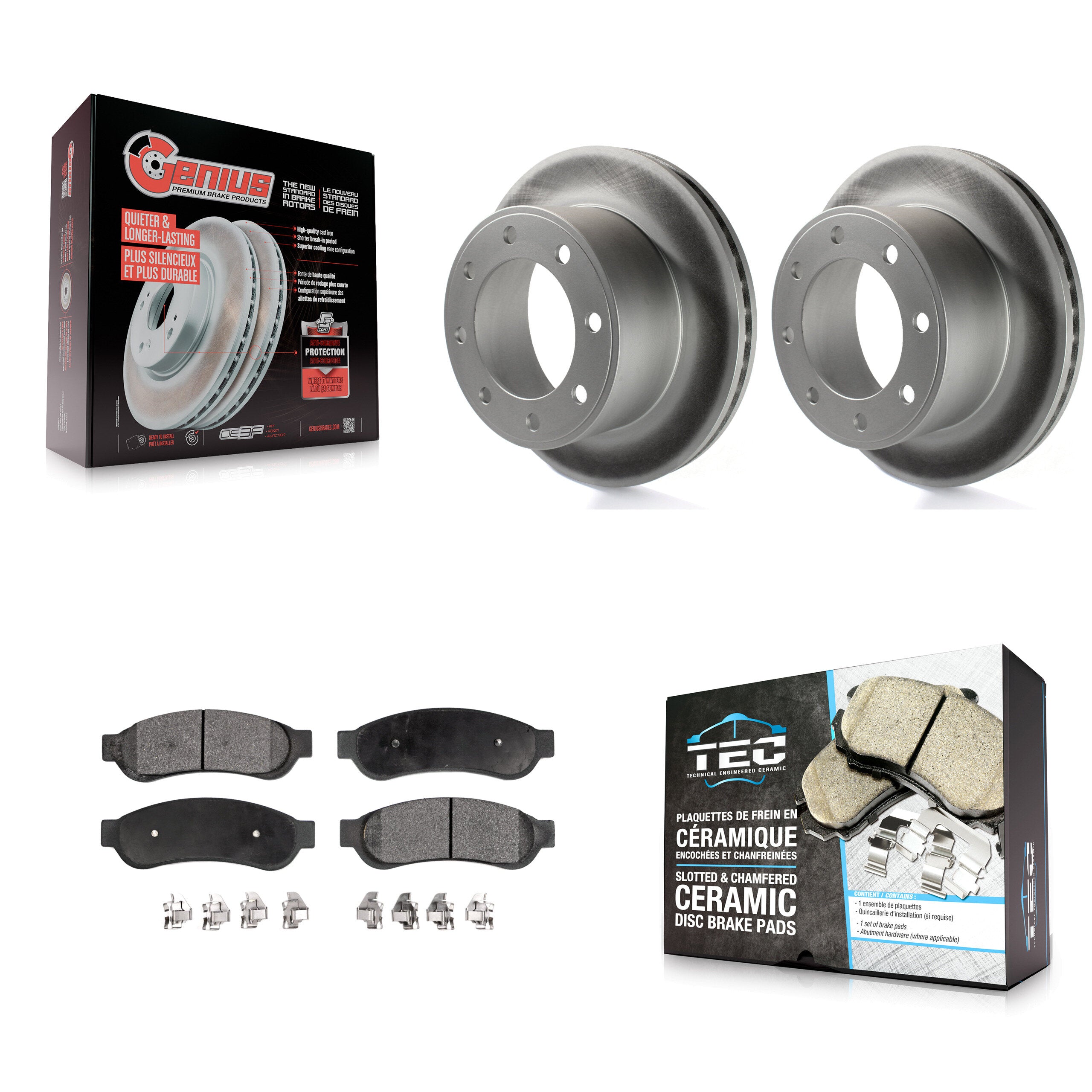 Transit Auto KGT-101366 Disc Brake Kit for 2008-2012 Ford F-350 Super Duty, Ford F-250 Super Duty - Rear
