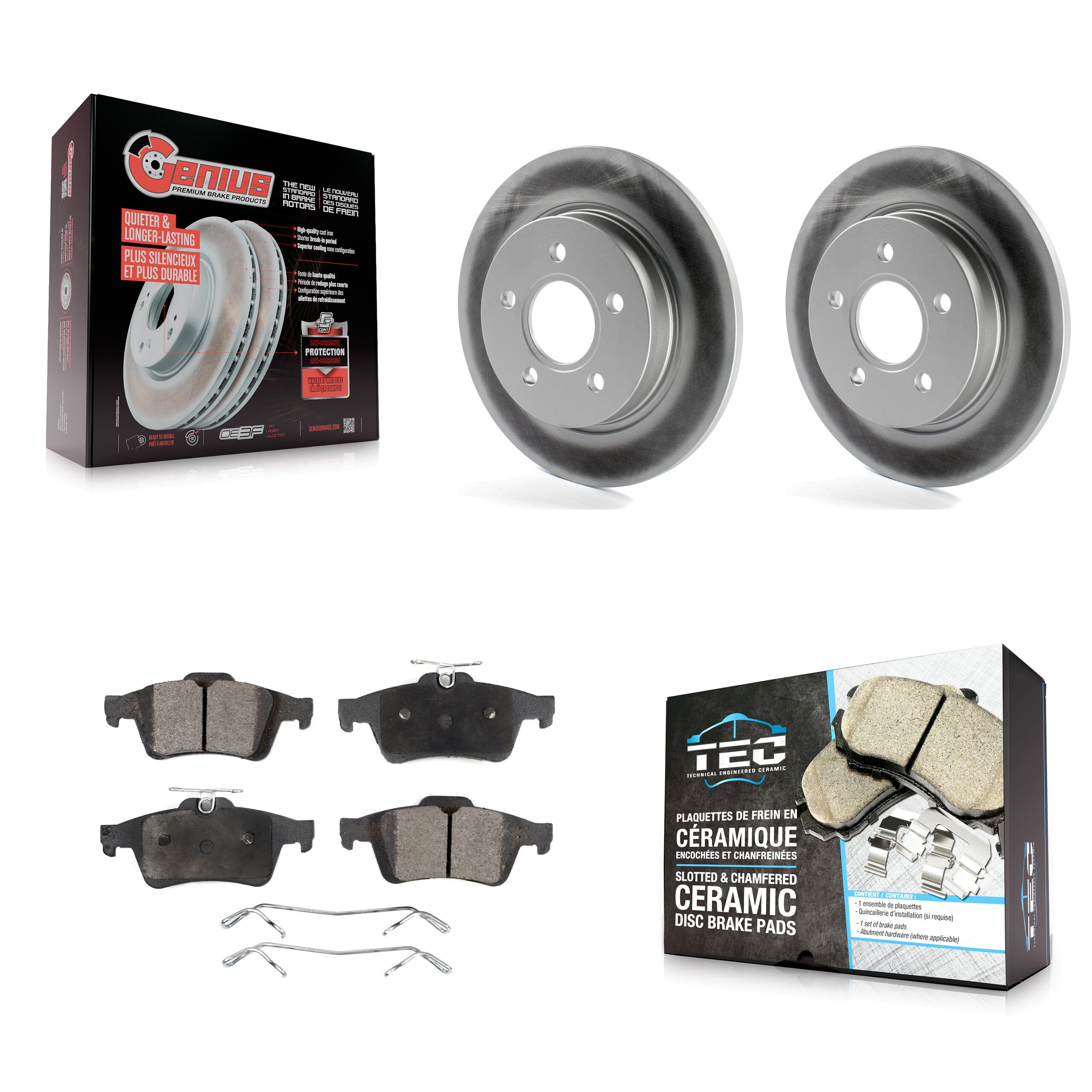 Transit Auto KGT-101374 Disc Brake Kit for 2012-2018 Ford Focus - Rear