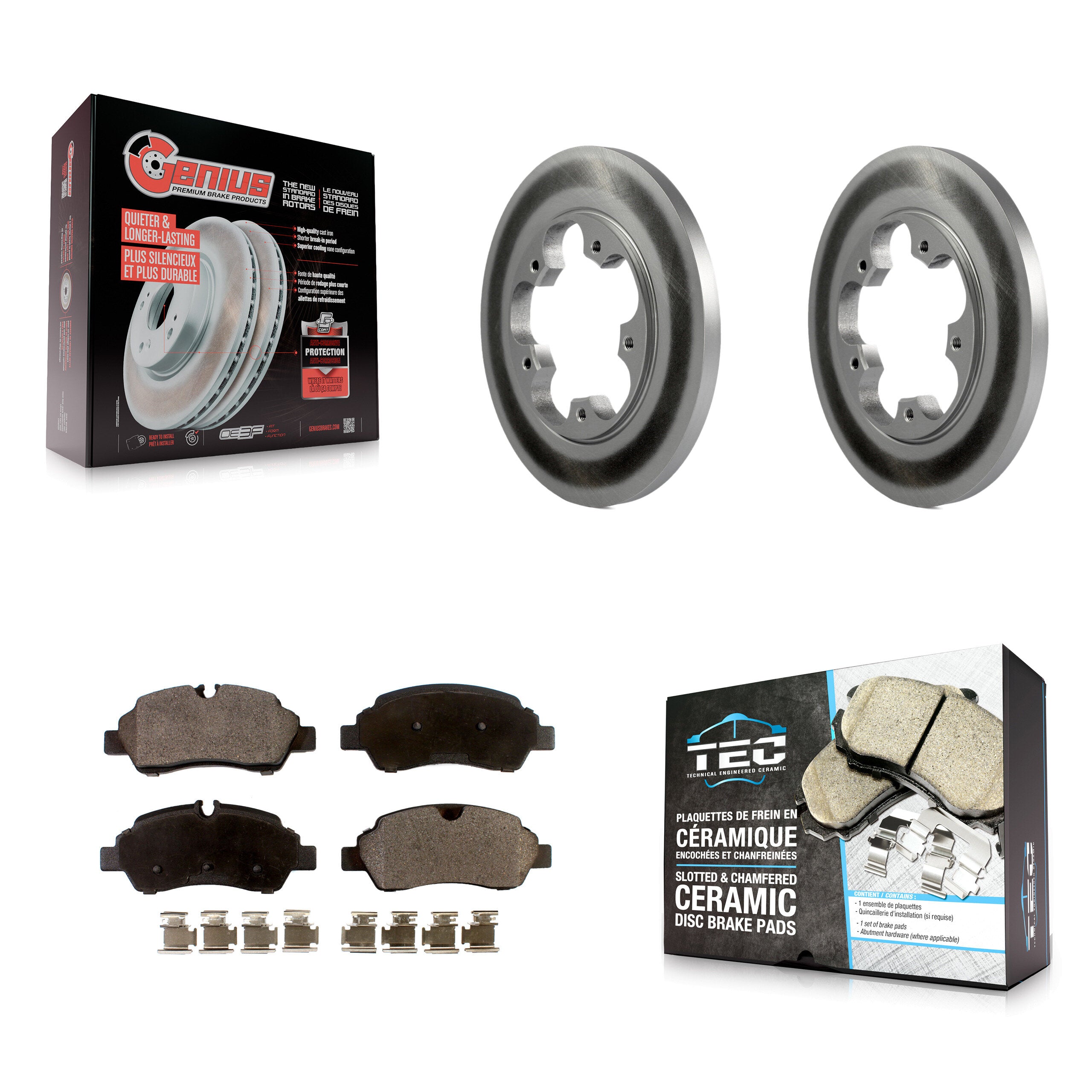 Transit Auto KGT-101385 Disc Brake Kit for 2015-2019 Ford Transit-350 HD, Ford Transit-150 and More - Rear