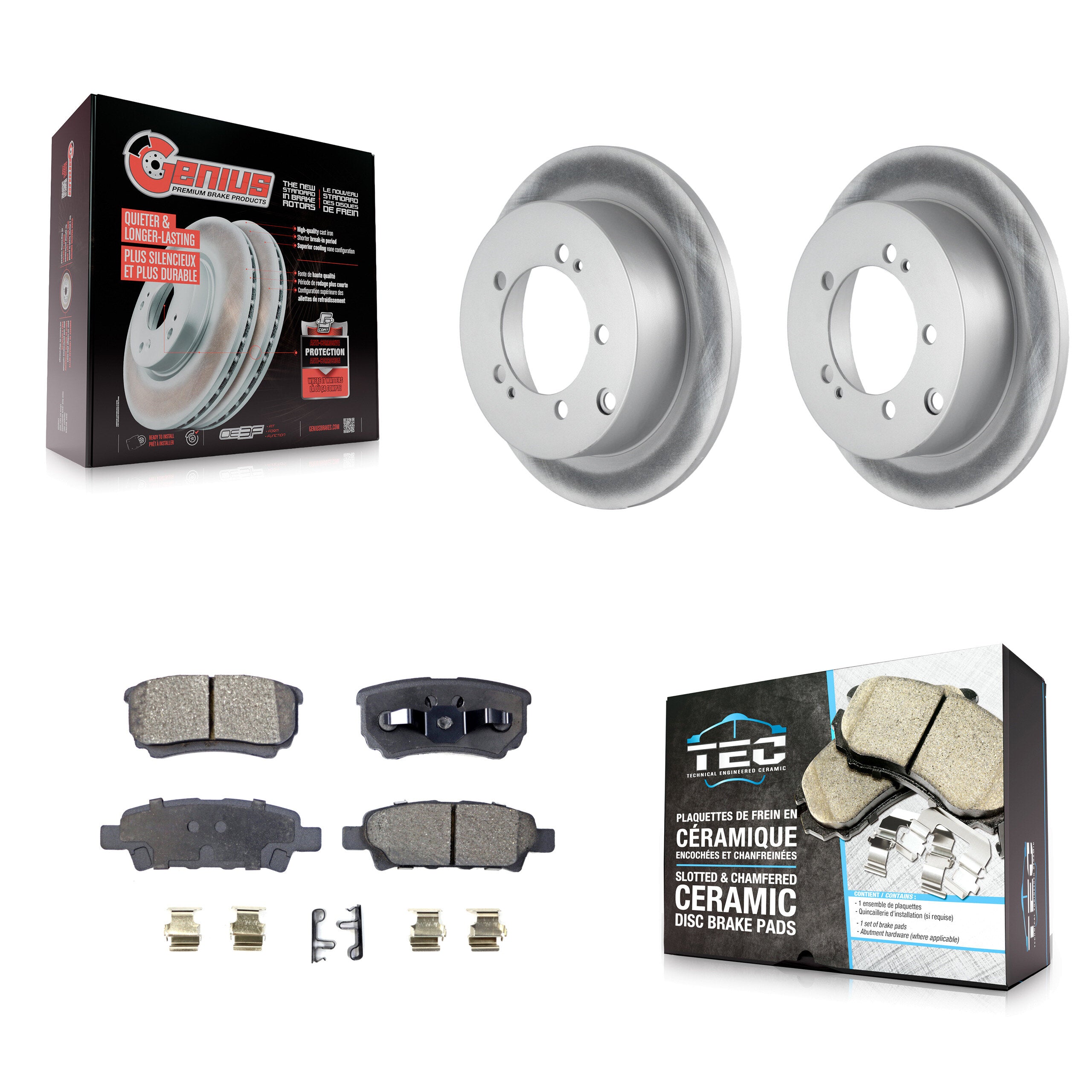 Transit Auto KGT-101388 Disc Brake Kit for 2004-2006 Mitsubishi Lancer, Mitsubishi Outlander - Rear