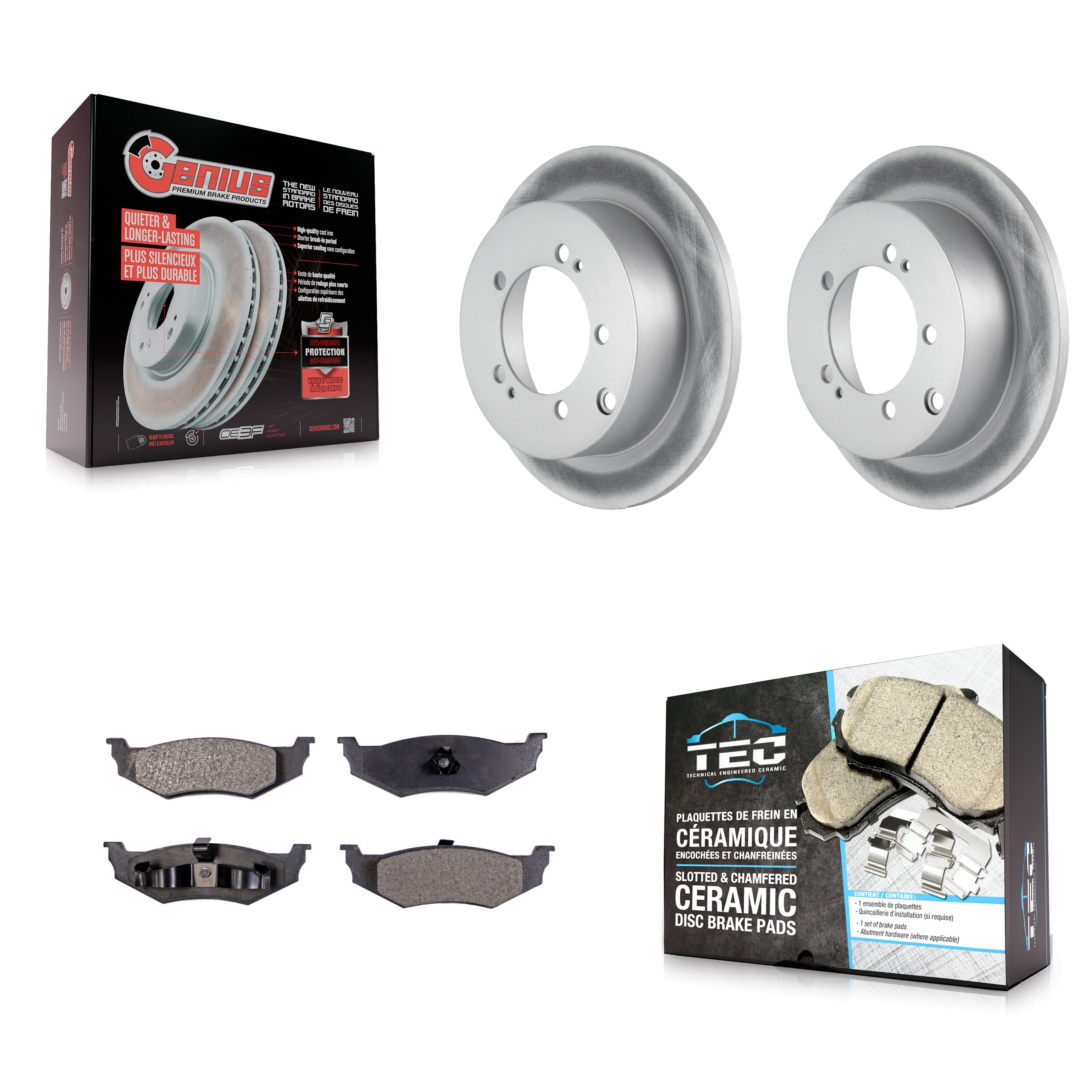 Transit Auto KGT-101390 Disc Brake Kit for 2000 Dodge Stratus - Rear