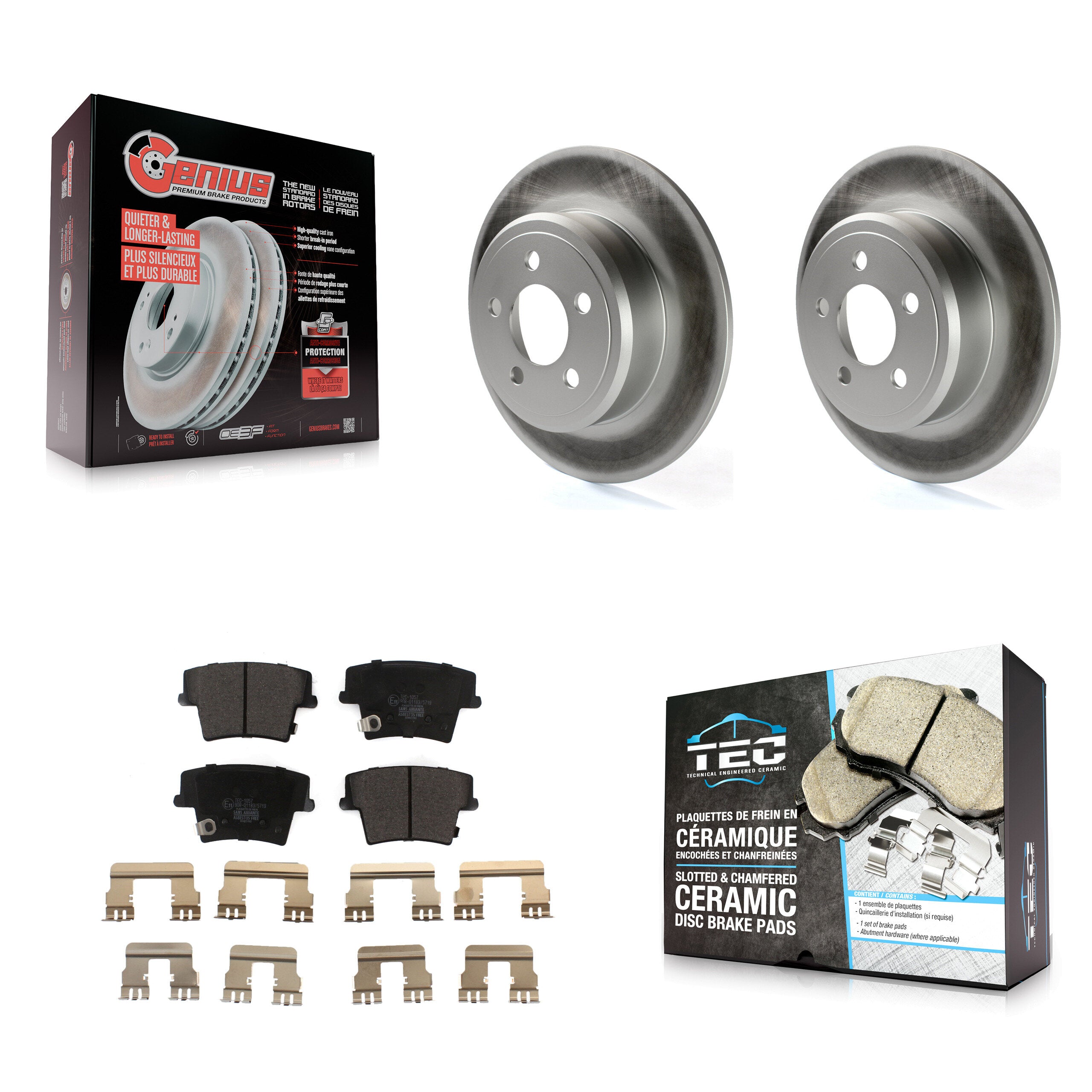 Transit Auto KGT-101399 Disc Brake Kit for 2005-2023 Dodge Challenger, Dodge Charger and More - Rear