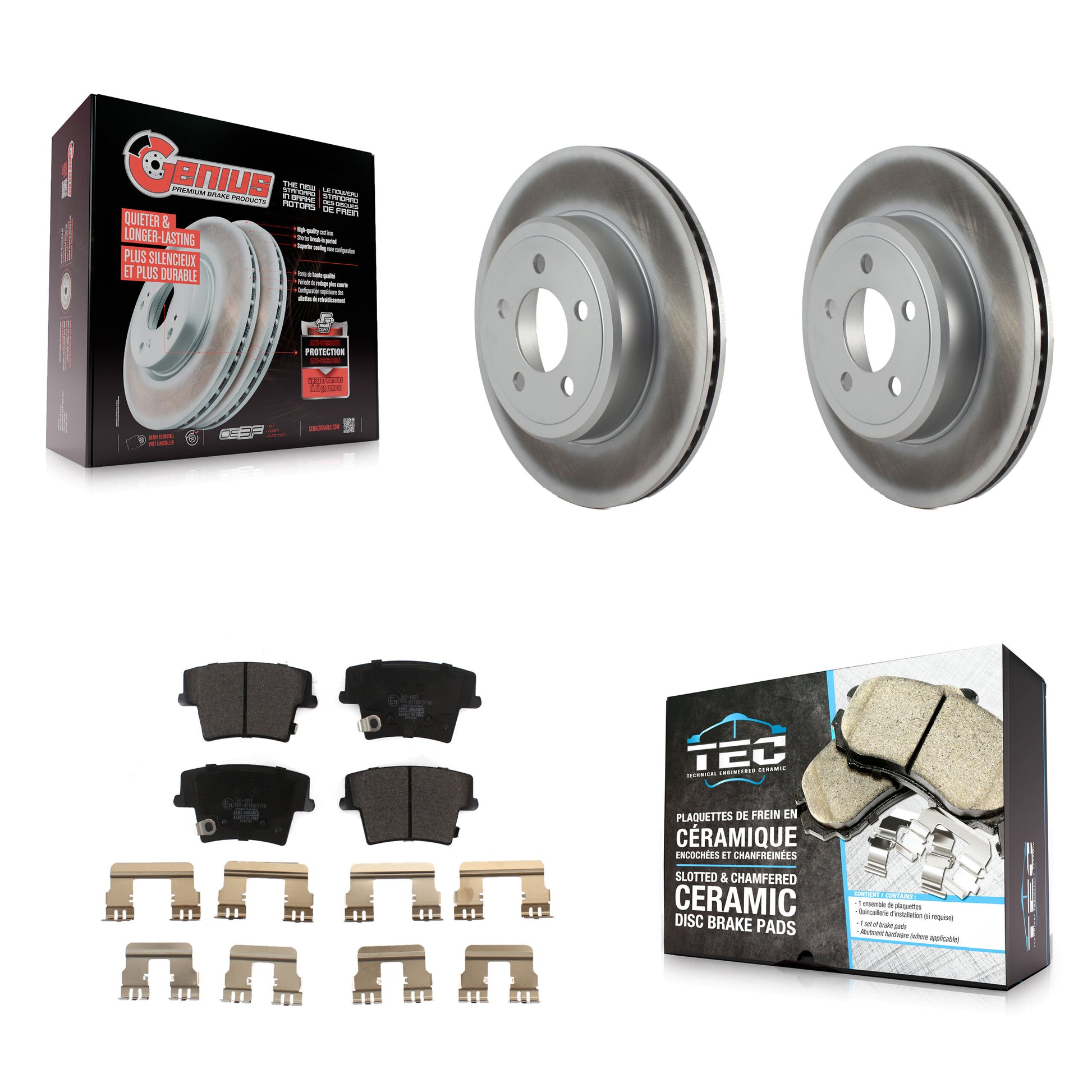 Transit Auto KGT-101400 Disc Brake Kit for 2005-2023 Dodge Challenger, Dodge Charger and More - Rear