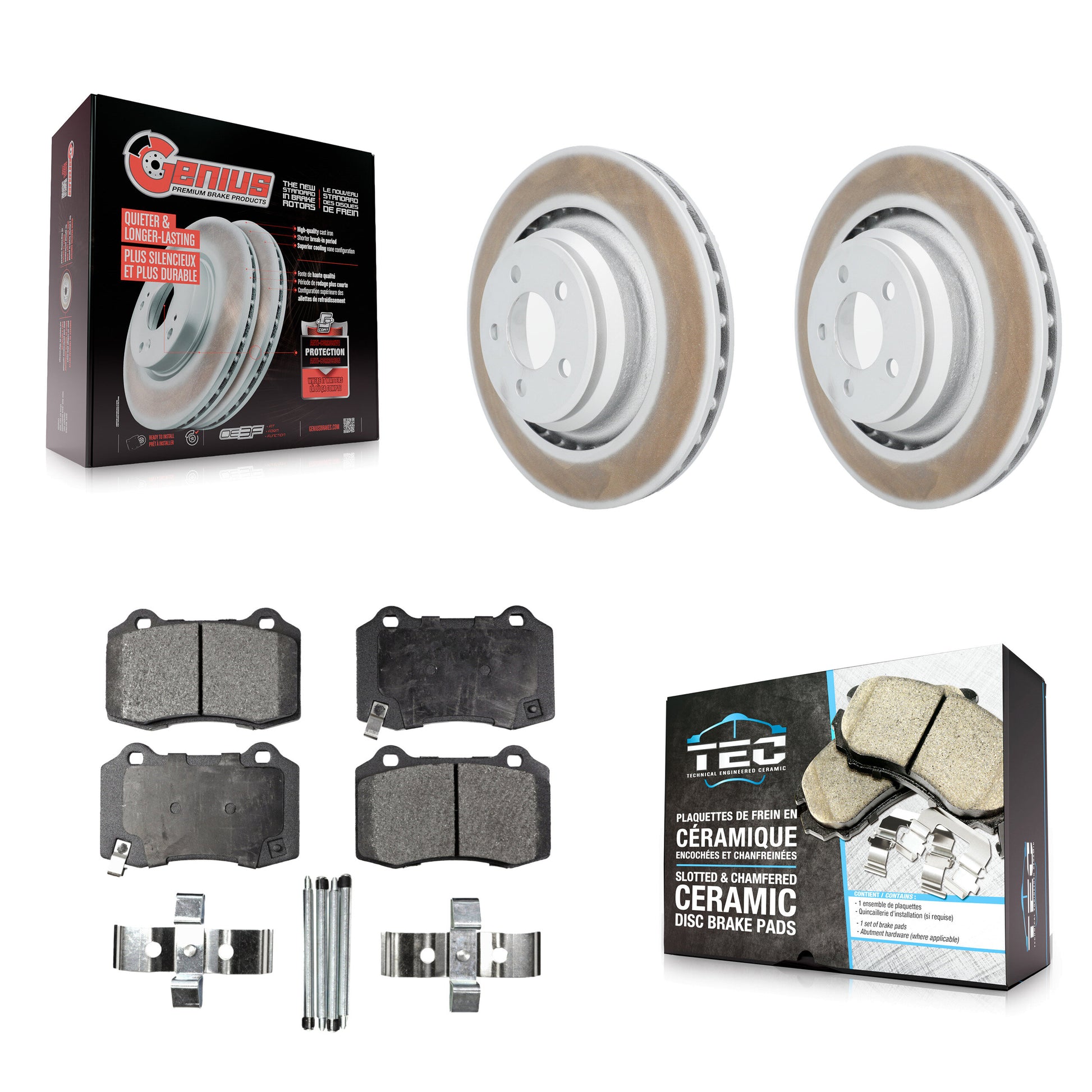 Transit Auto KGT-101402 Disc Brake Kit for 2005-2023 Dodge Challenger, Dodge Charger and More - Rear