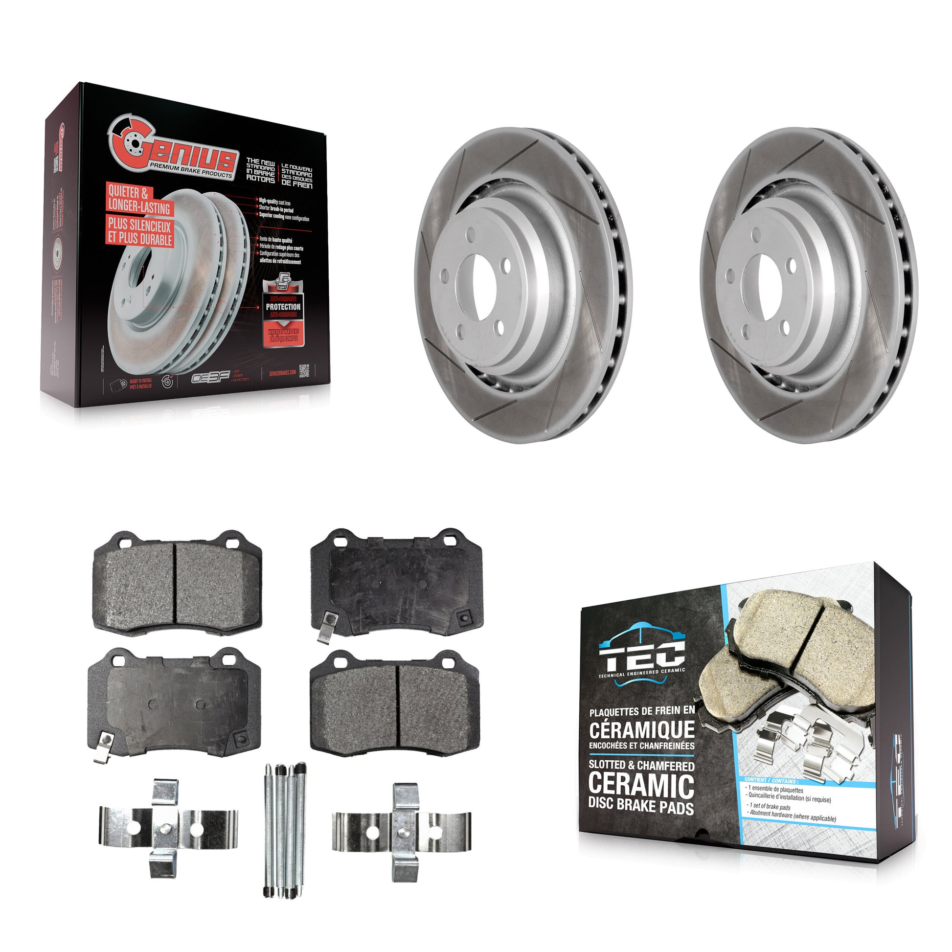 Transit Auto KGT-101417 Disc Brake Kit for 2005-2023 Dodge Challenger, Dodge Charger and More - Rear