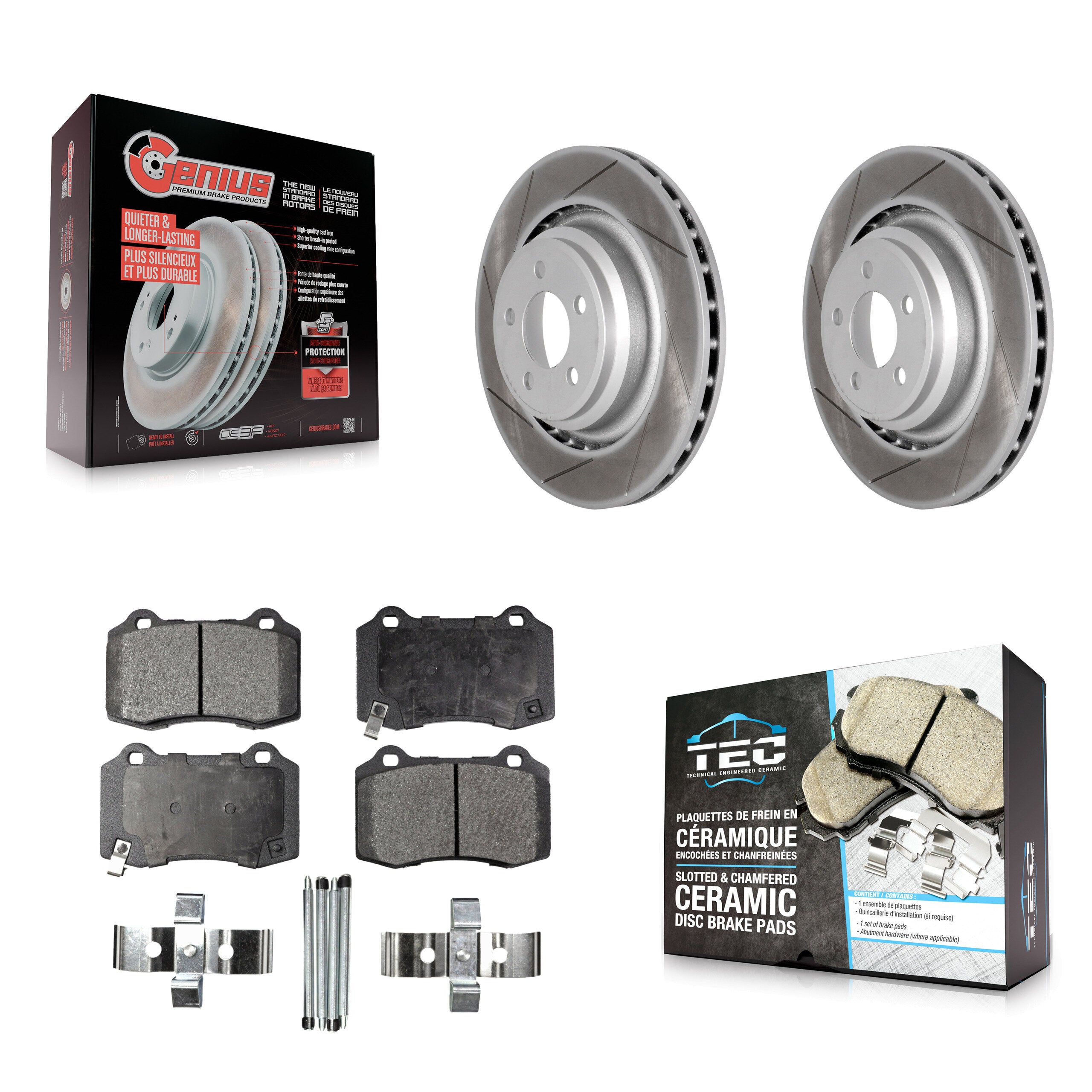 Transit Auto KGT-101417 Disc Brake Kit for 2005-2023 Dodge Challenger, Dodge Charger and More - Rear