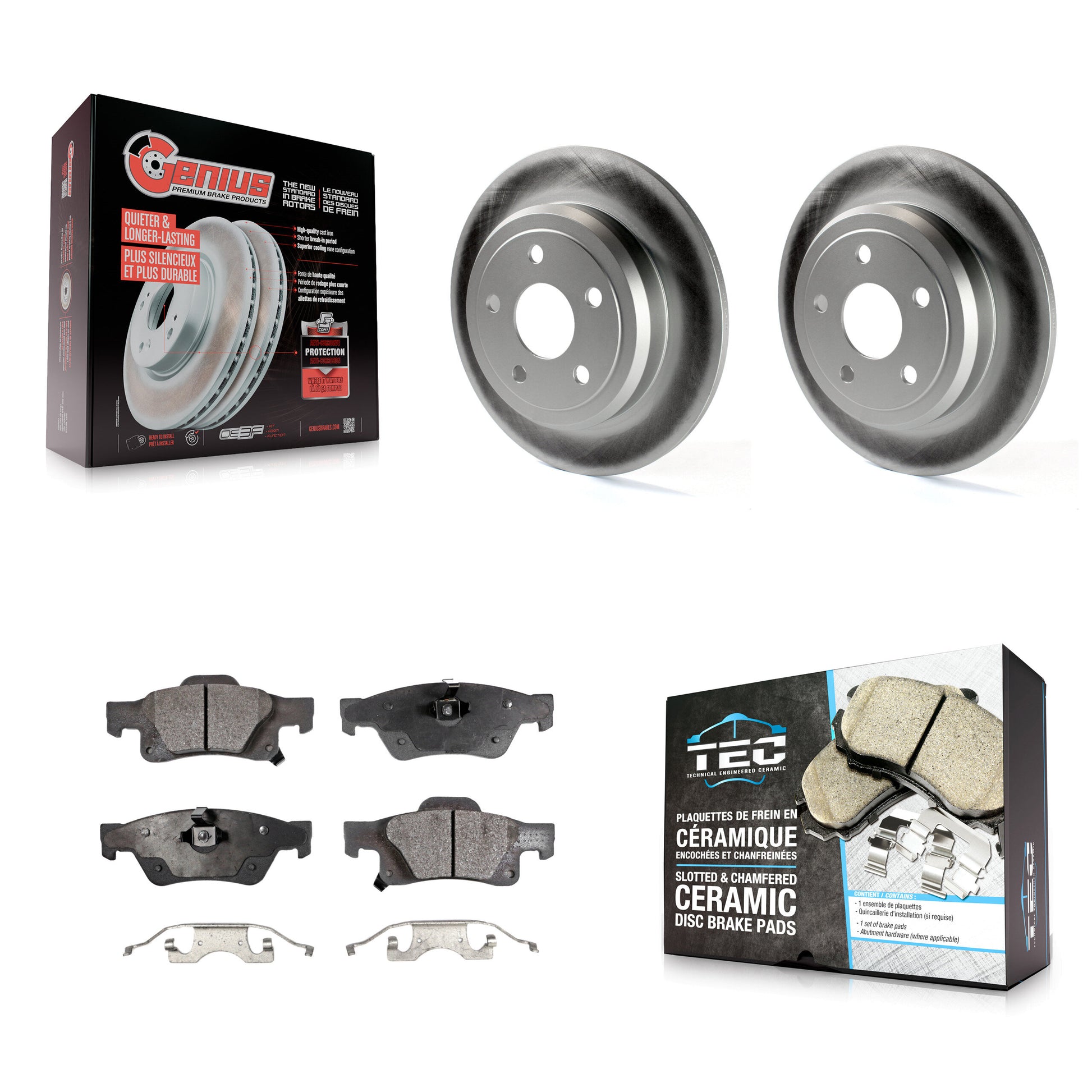 Transit Auto KGT-101420 Disc Brake Kit for 2011-2017 Dodge Durango, Jeep Grand Cherokee - Rear
