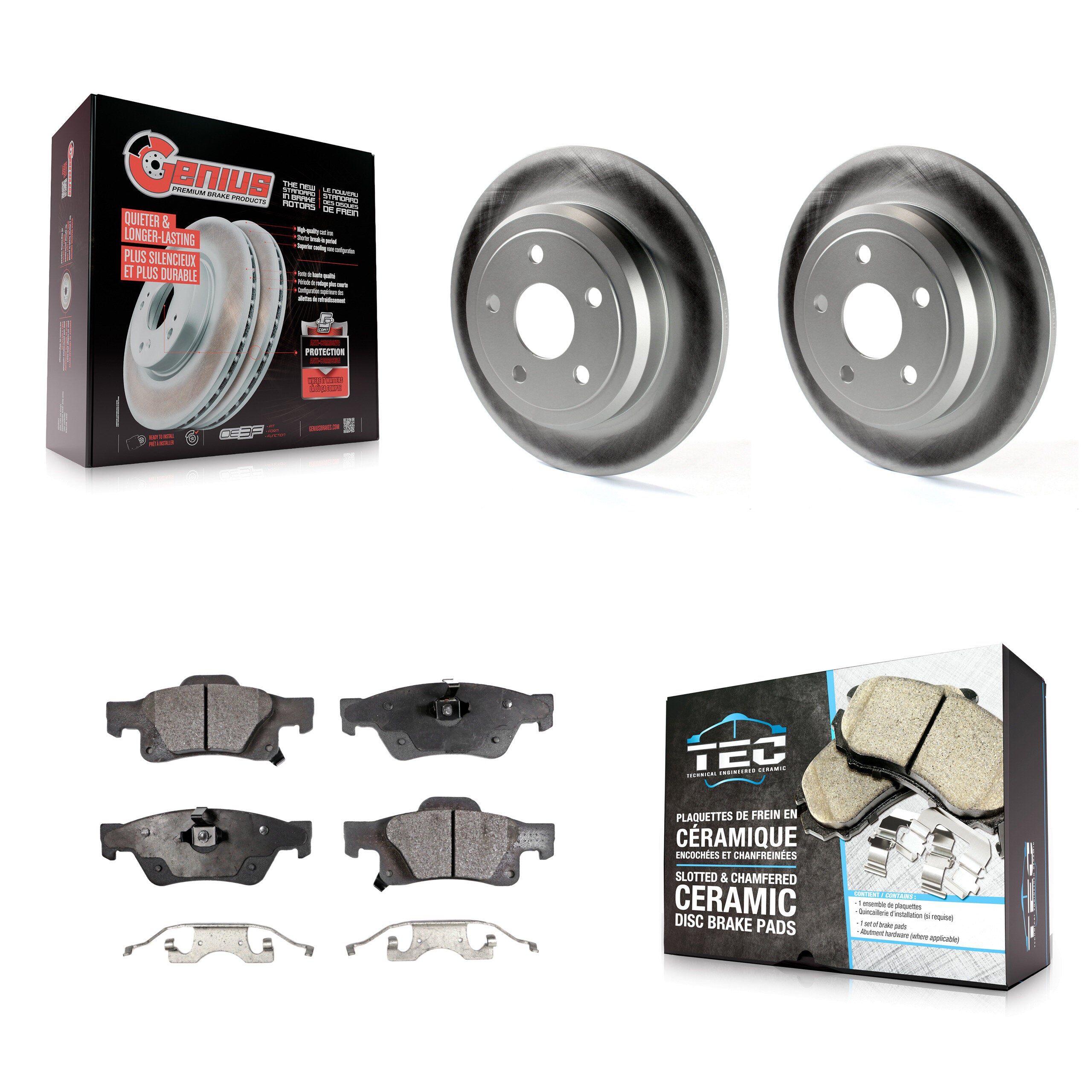 Transit Auto KGT-101420 Disc Brake Kit for 2011-2017 Dodge Durango, Jeep Grand Cherokee - Rear