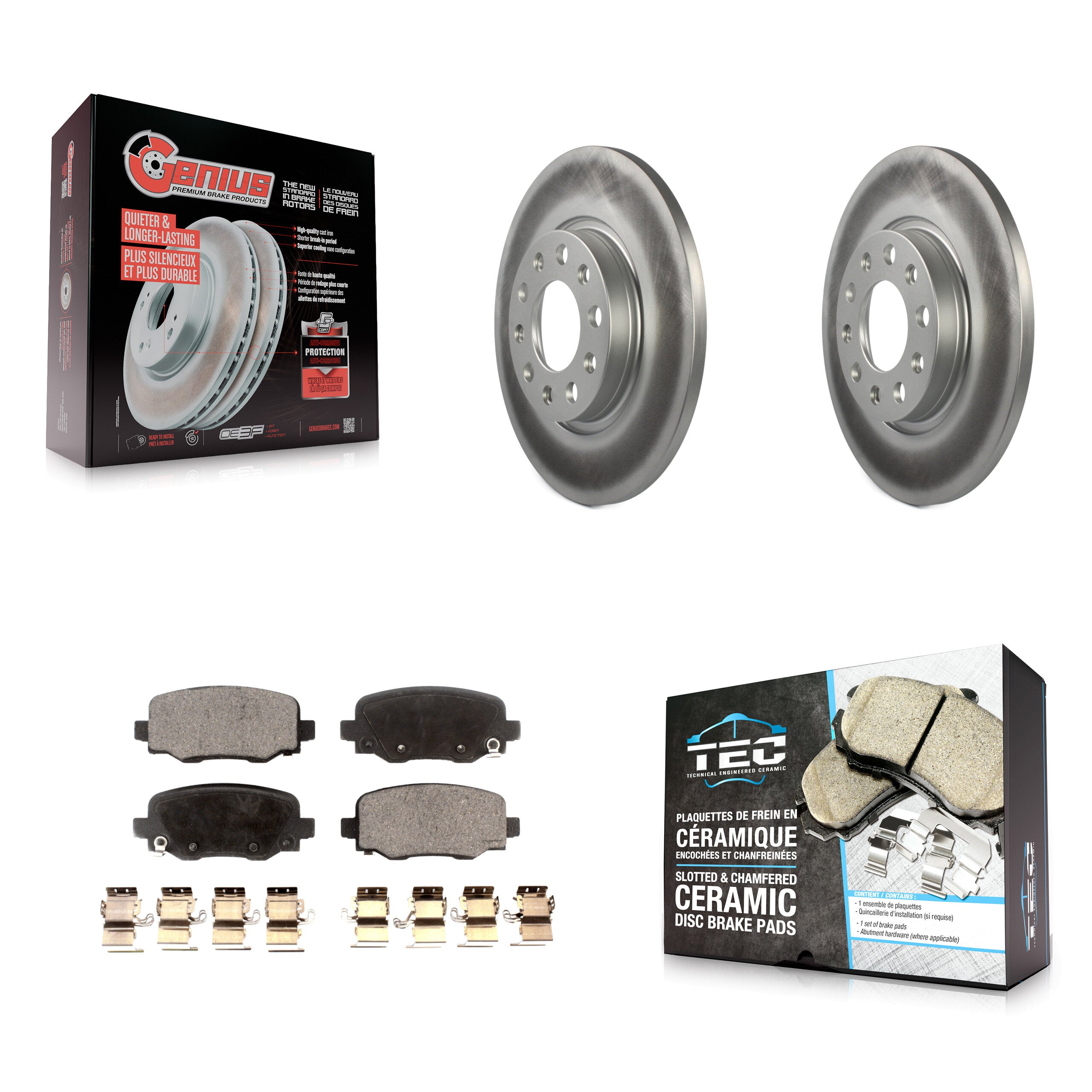 Transit Auto KGT-101424 Disc Brake Kit for 2014-2022 Chrysler 200, Jeep Cherokee - Rear