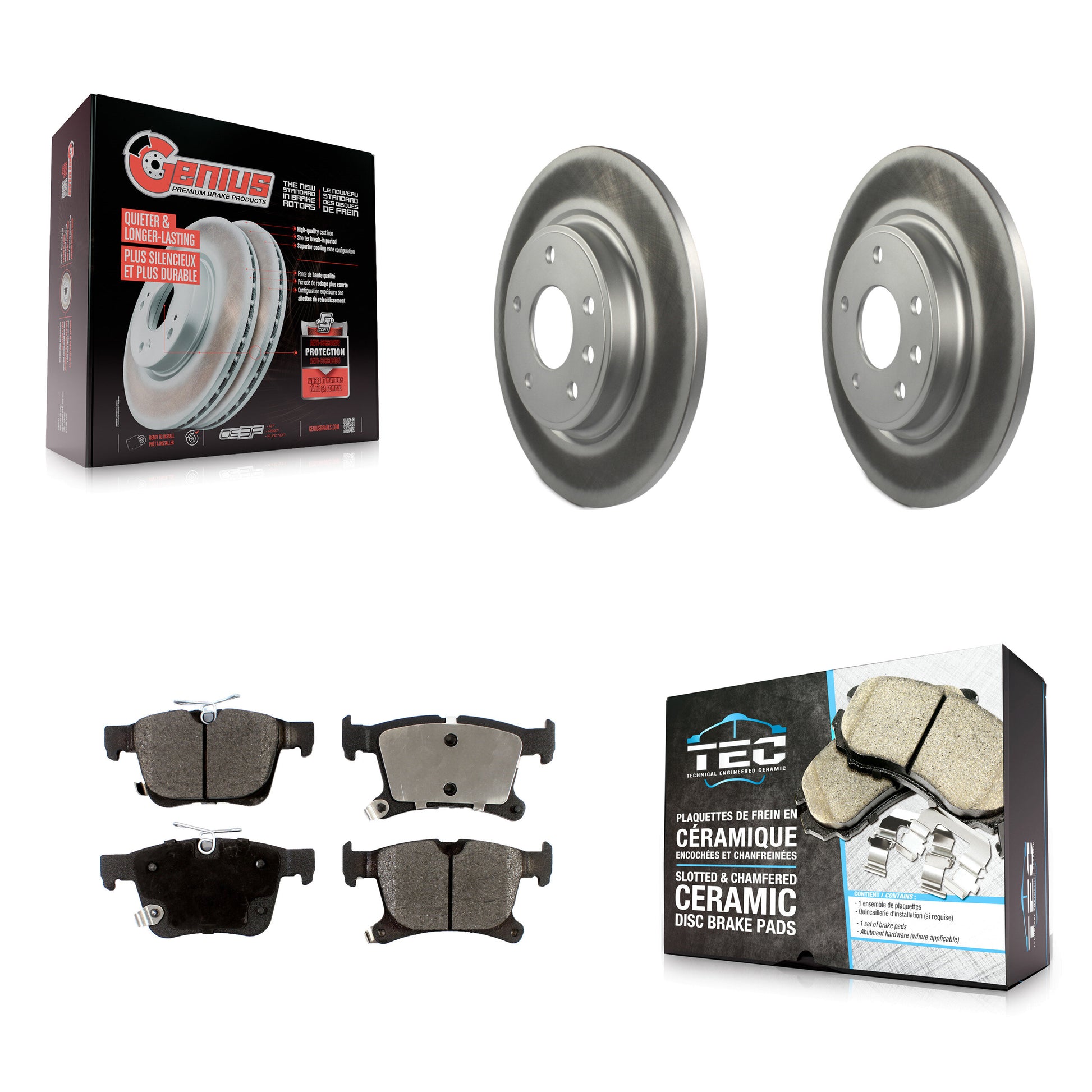 Transit Auto KGT-101426 Disc Brake Kit for 2017-2024 Chrysler Pacifica, Chrysler Grand Caravan, Chrysler Voyager - Rear