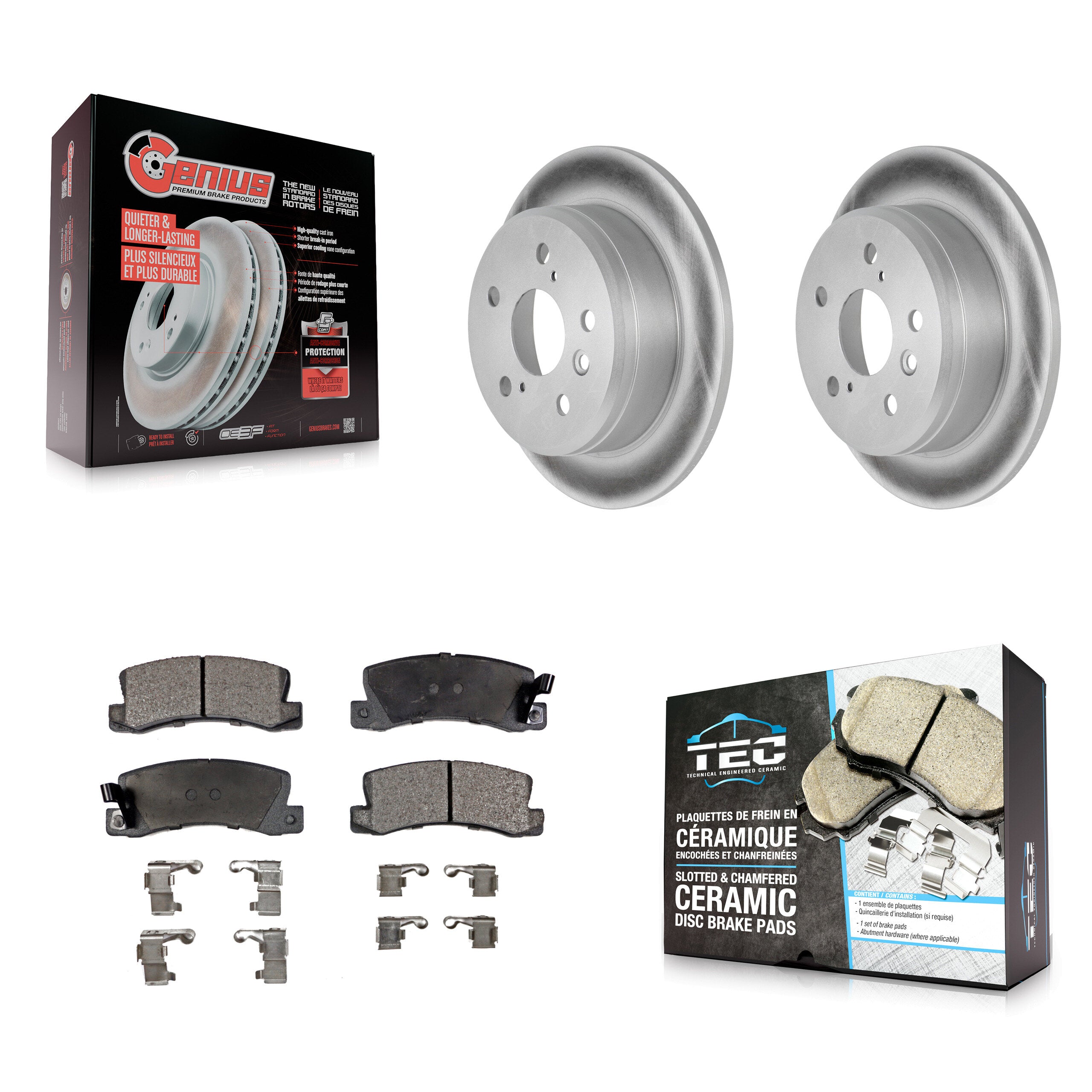 Transit Auto KGT-101430 Disc Brake Kit for 1992-2000 Toyota Solara, Lexus ES300, Toyota Camry - Rear