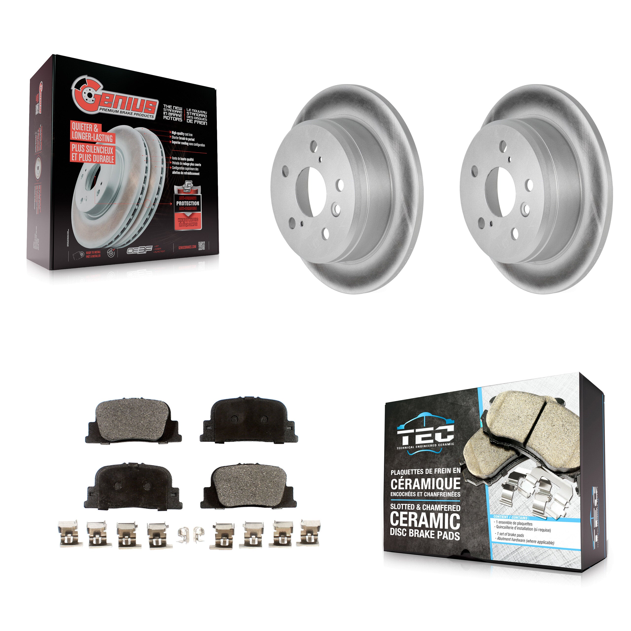 Transit Auto KGT-101432 Disc Brake Kit for 1999-2001 Lexus ES300, Toyota Camry - Rear