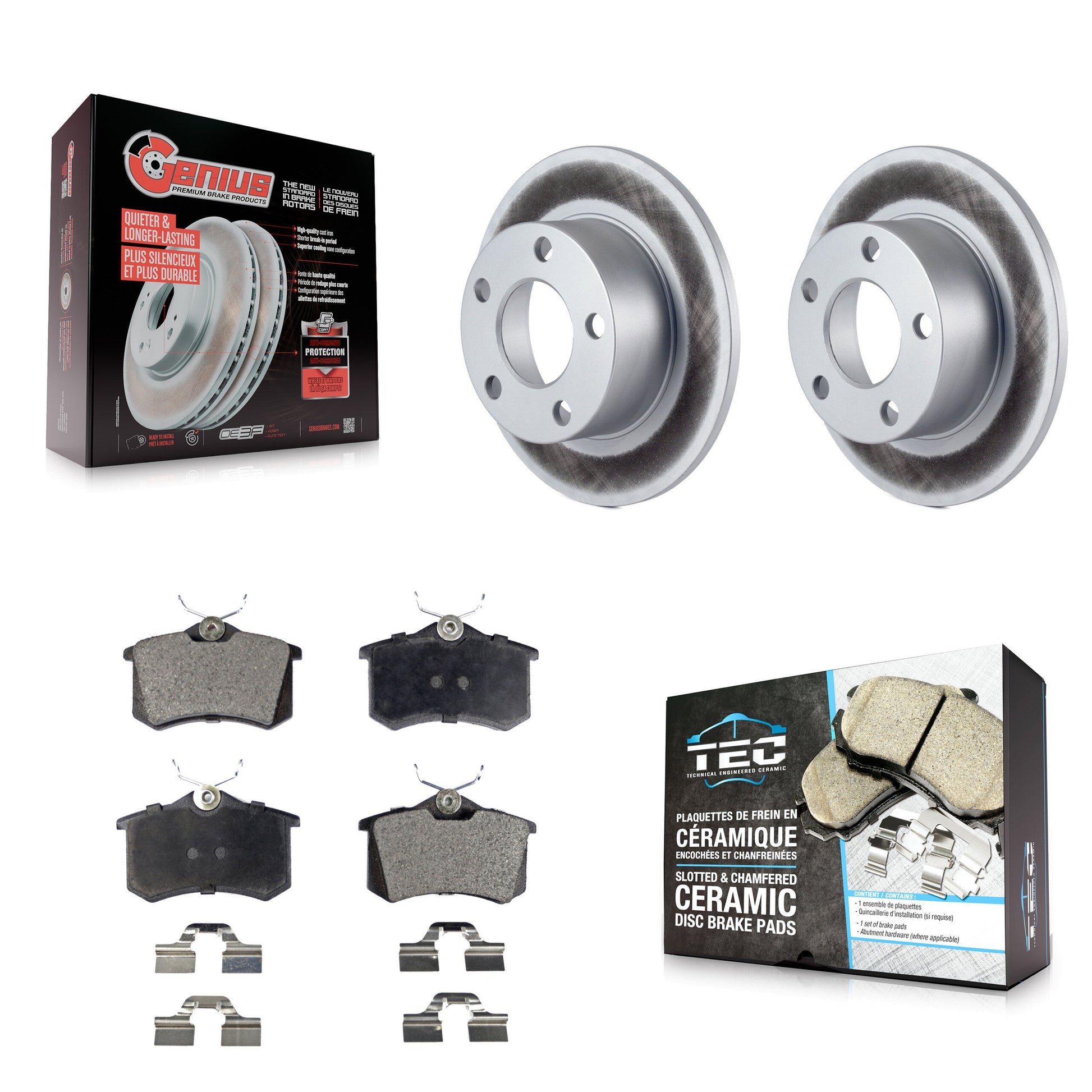 Transit Auto KGT-101436 Disc Brake Kit for 1997-2003 Audi A6, Volkswagen Passat - Rear