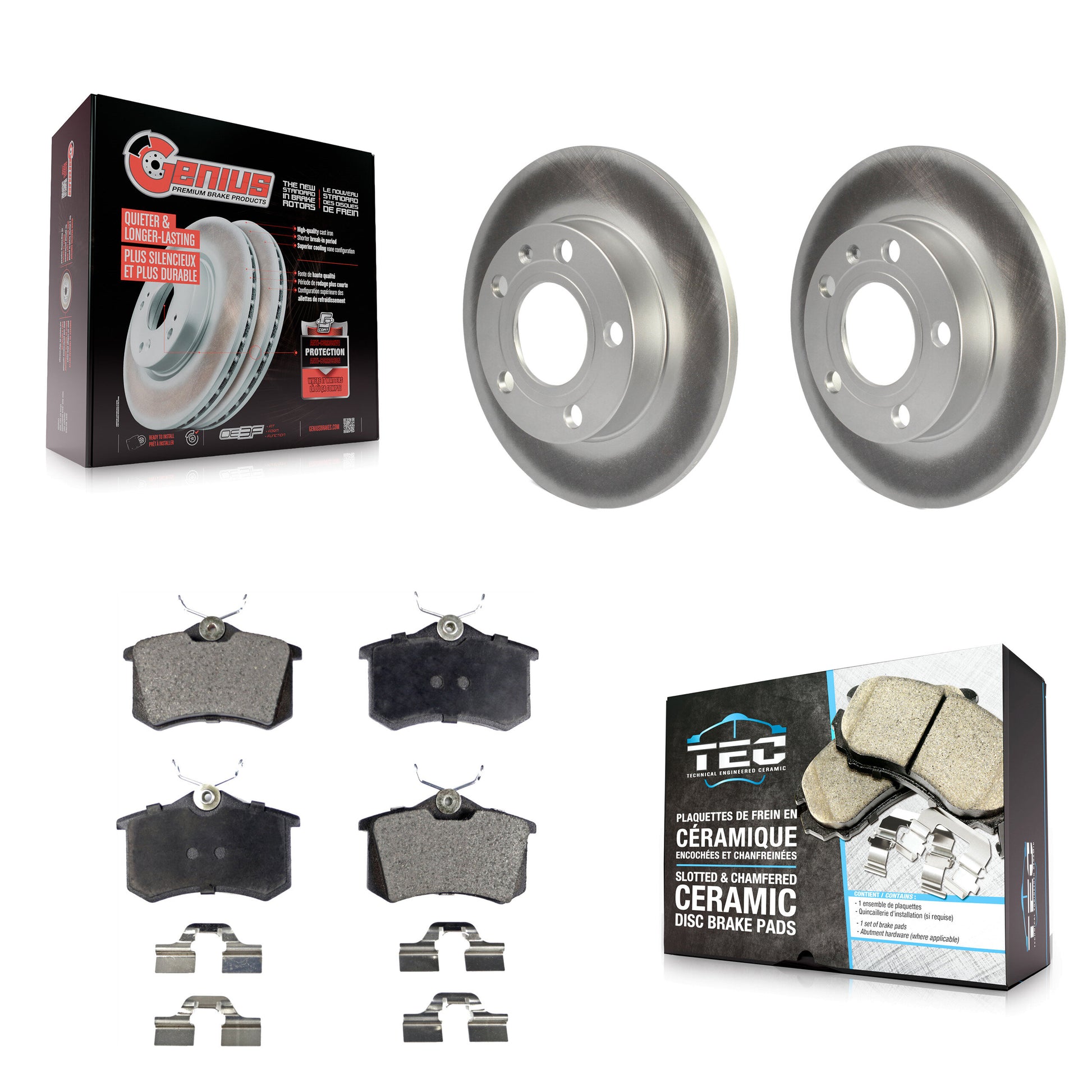 Transit Auto KGT-101438 Disc Brake Kit for 2002-2005 Audi A4, Audi S4 - Rear