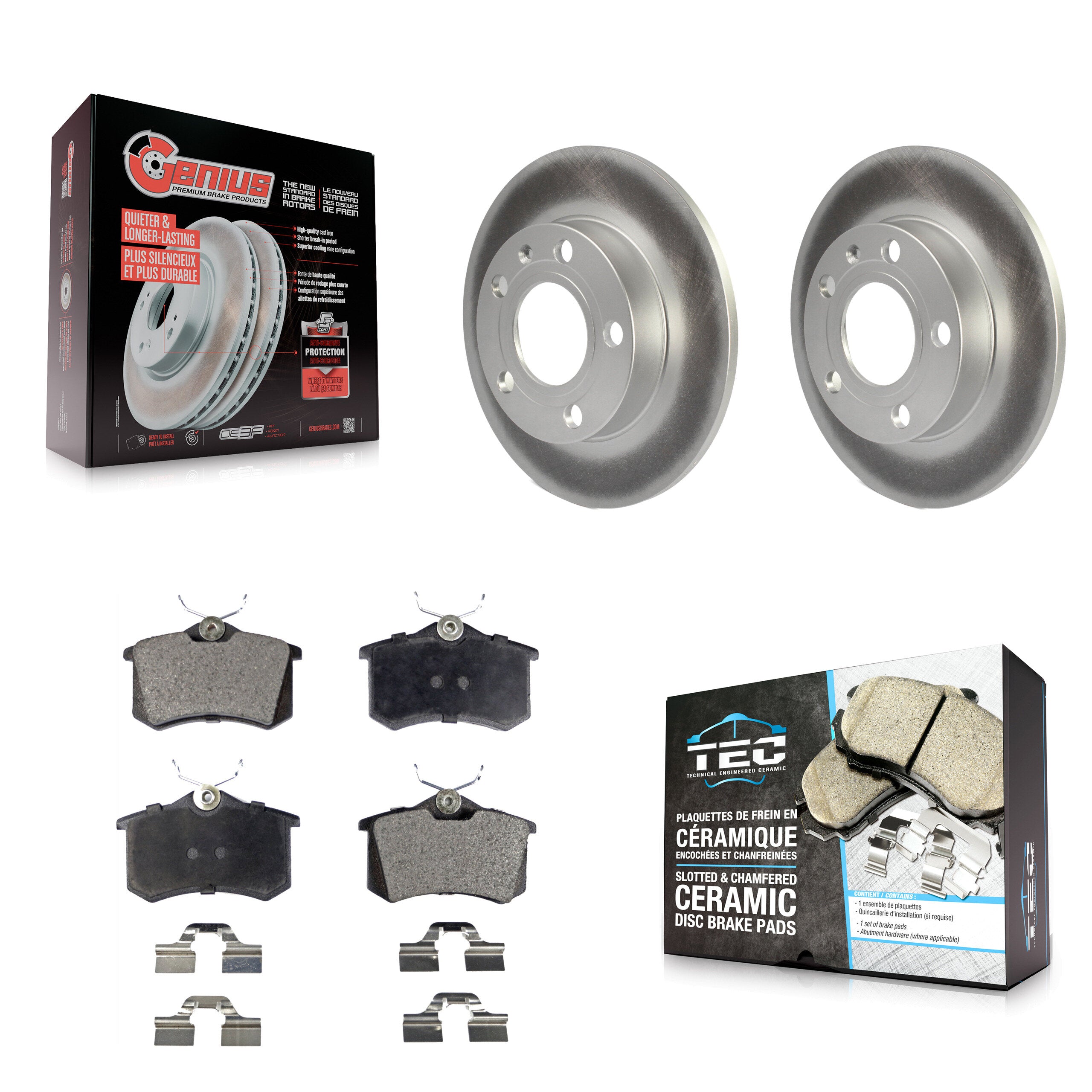 Transit Auto KGT-101438 Disc Brake Kit for 2002-2005 Audi A4, Audi S4 - Rear