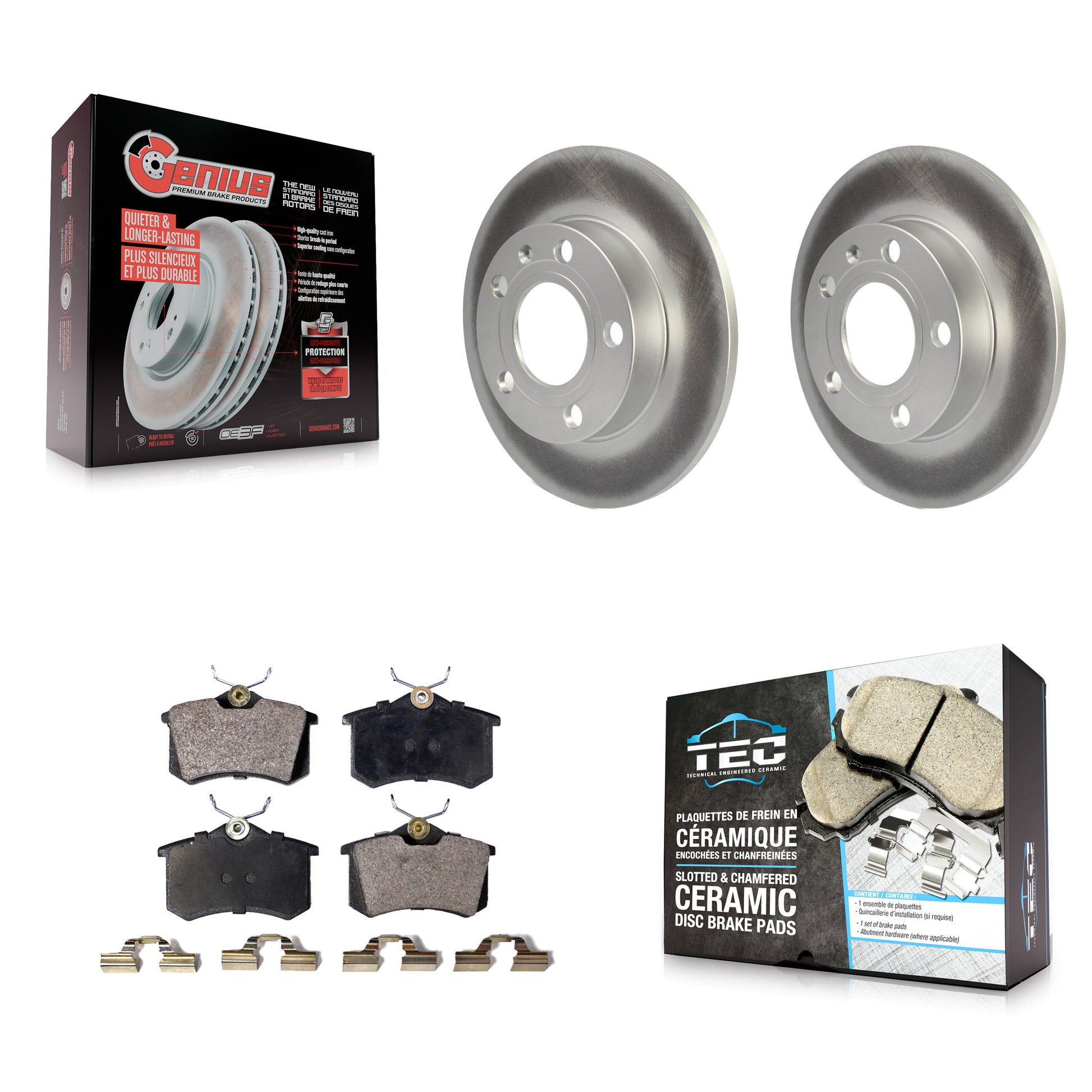 Transit Auto KGT-101439 Disc Brake Kit for 2002-2004 Audi A4, Audi A4 Quattro - Rear
