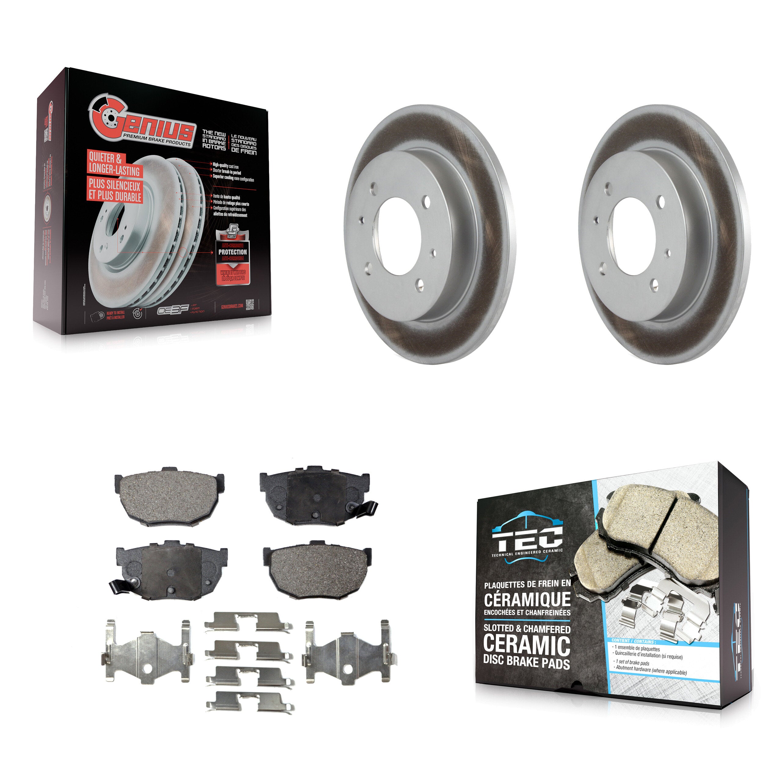 Transit Auto KGT-101443 Disc Brake Kit for 1996-2006 Hyundai Elantra, Hyundai Tiburon - Rear