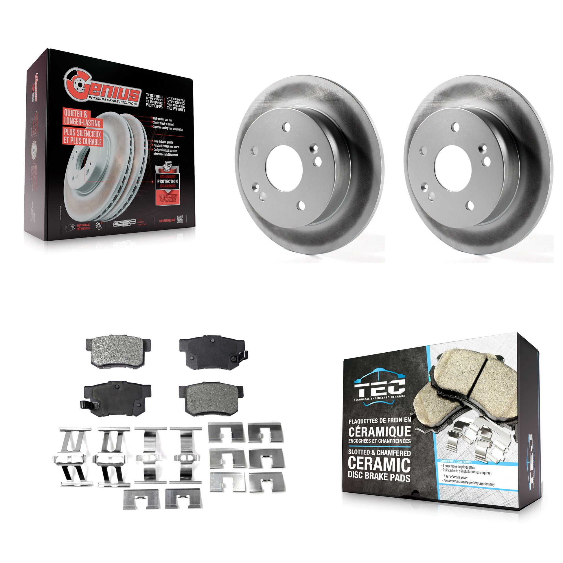 Transit Auto KGT-101445 Disc Brake Kit for 1997-2006 Honda Civic, Acura RSX and More - Rear