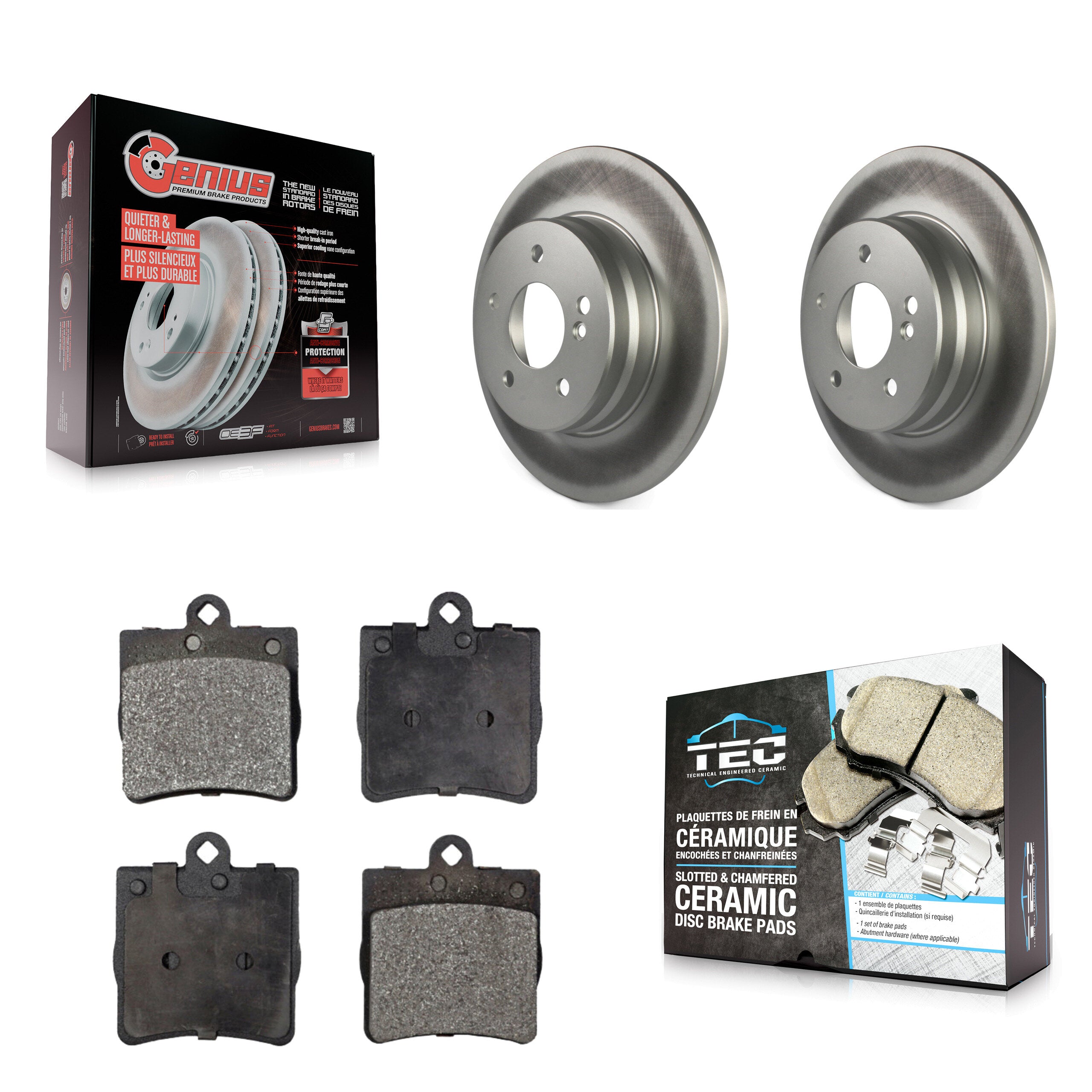 Transit Auto KGT-101447 Disc Brake Kit for 2007-2008 Mercedes-Benz SLK280 - Rear