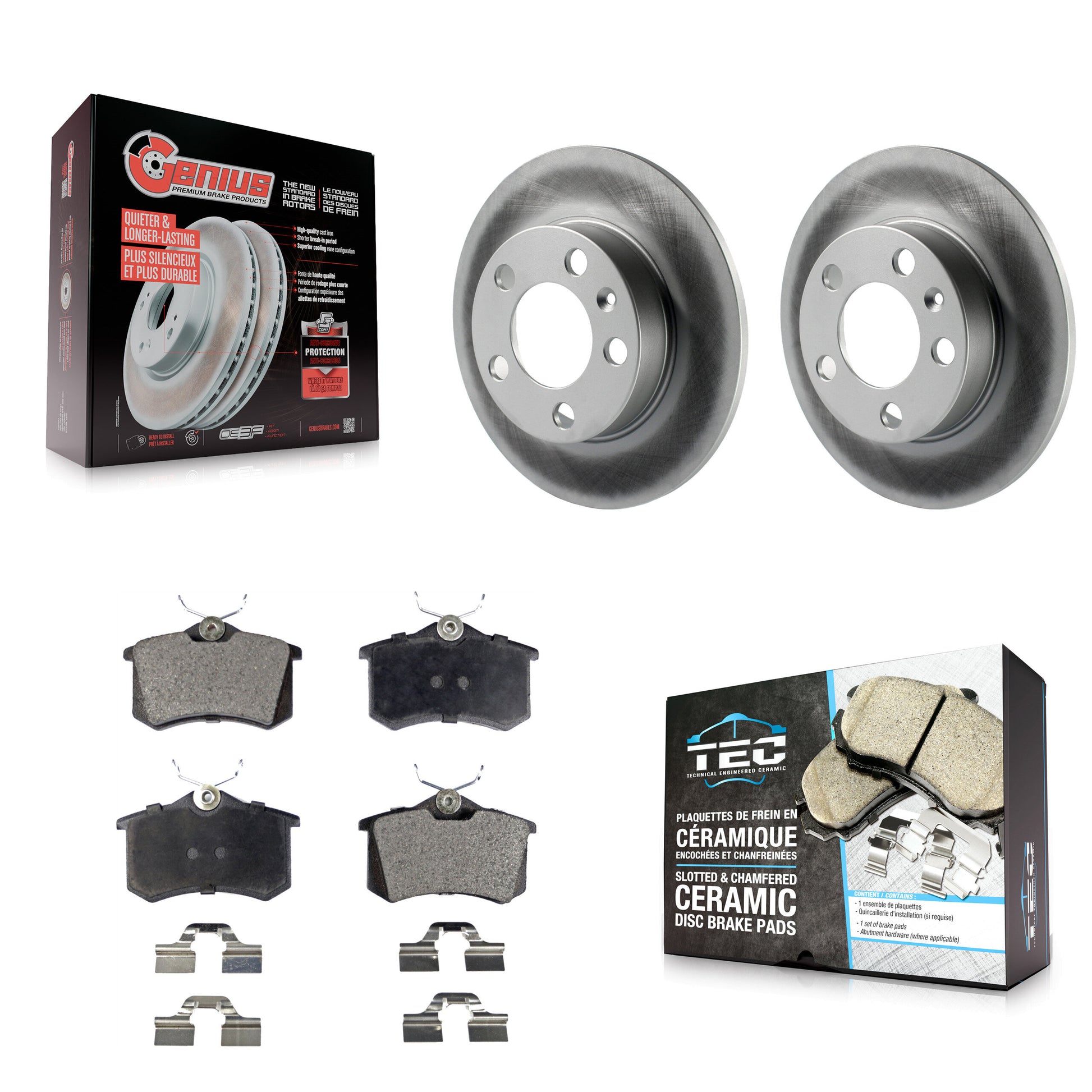 Transit Auto KGT-101450 Disc Brake Kit for 2007-2010 Volkswagen Beetle - Rear
