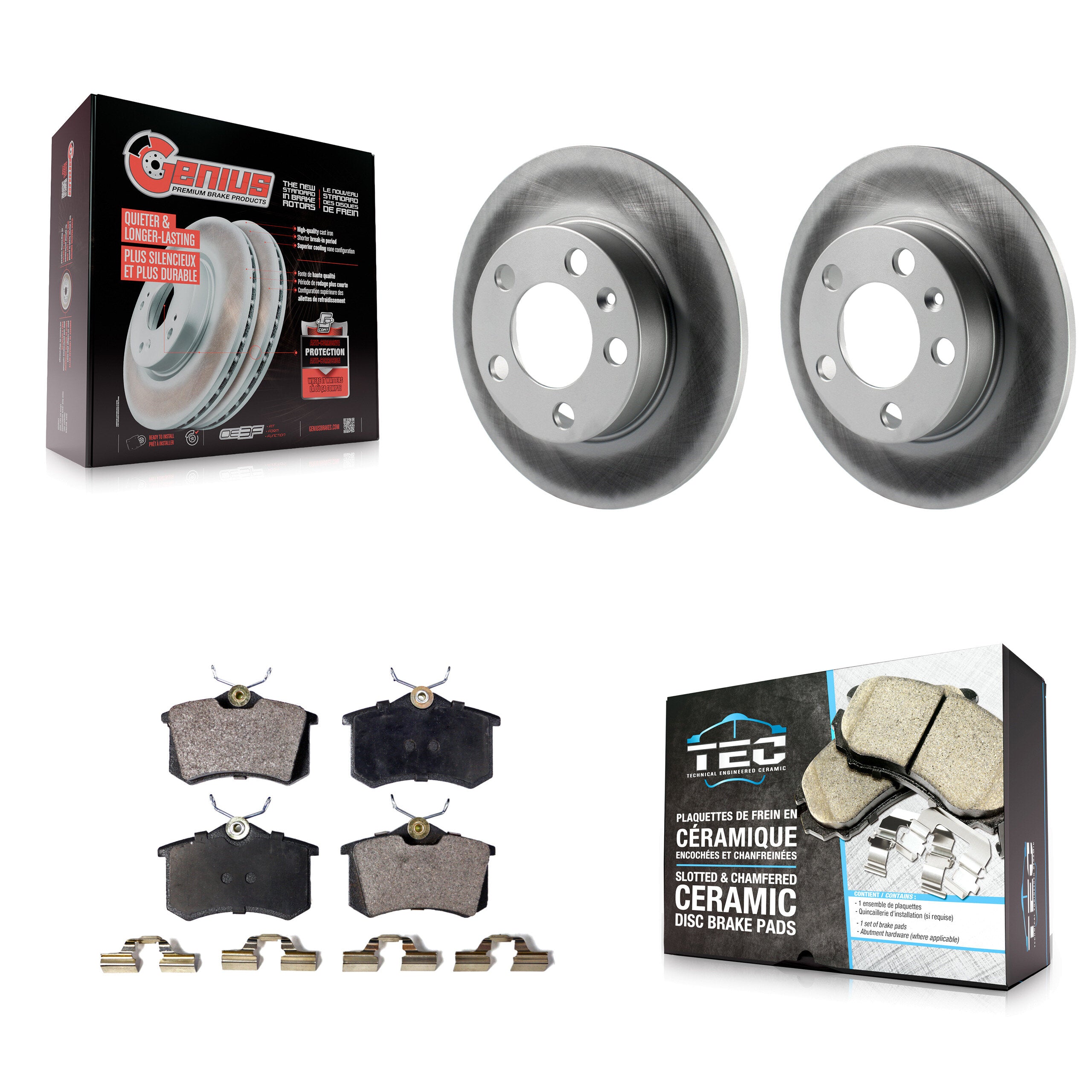 Transit Auto KGT-101451 Disc Brake Kit for 1998-2010 Volkswagen Golf City, Volkswagen Jetta City and More - Rear