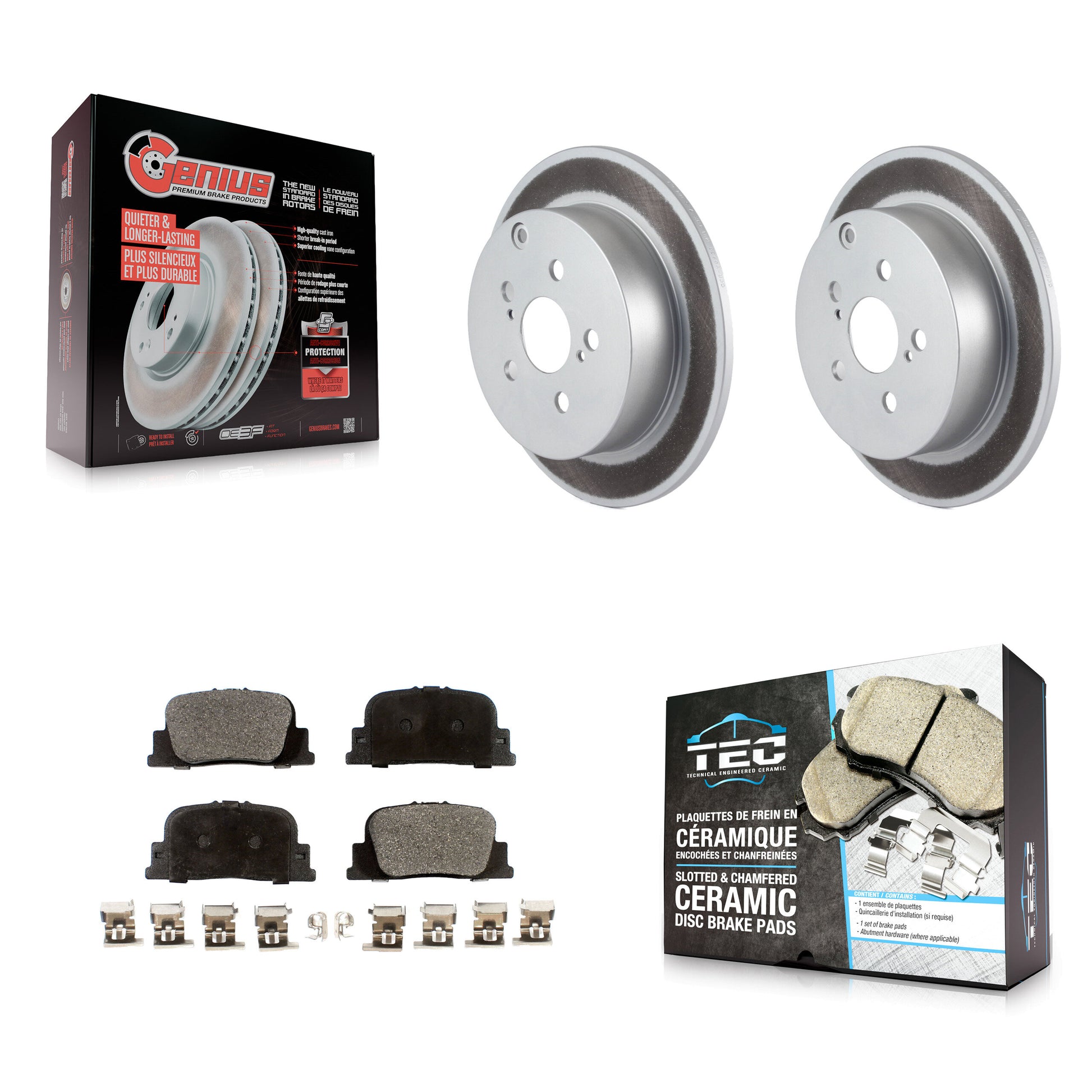 Transit Auto KGT-101456 Disc Brake Kit for 2005-2010 Scion tC - Rear