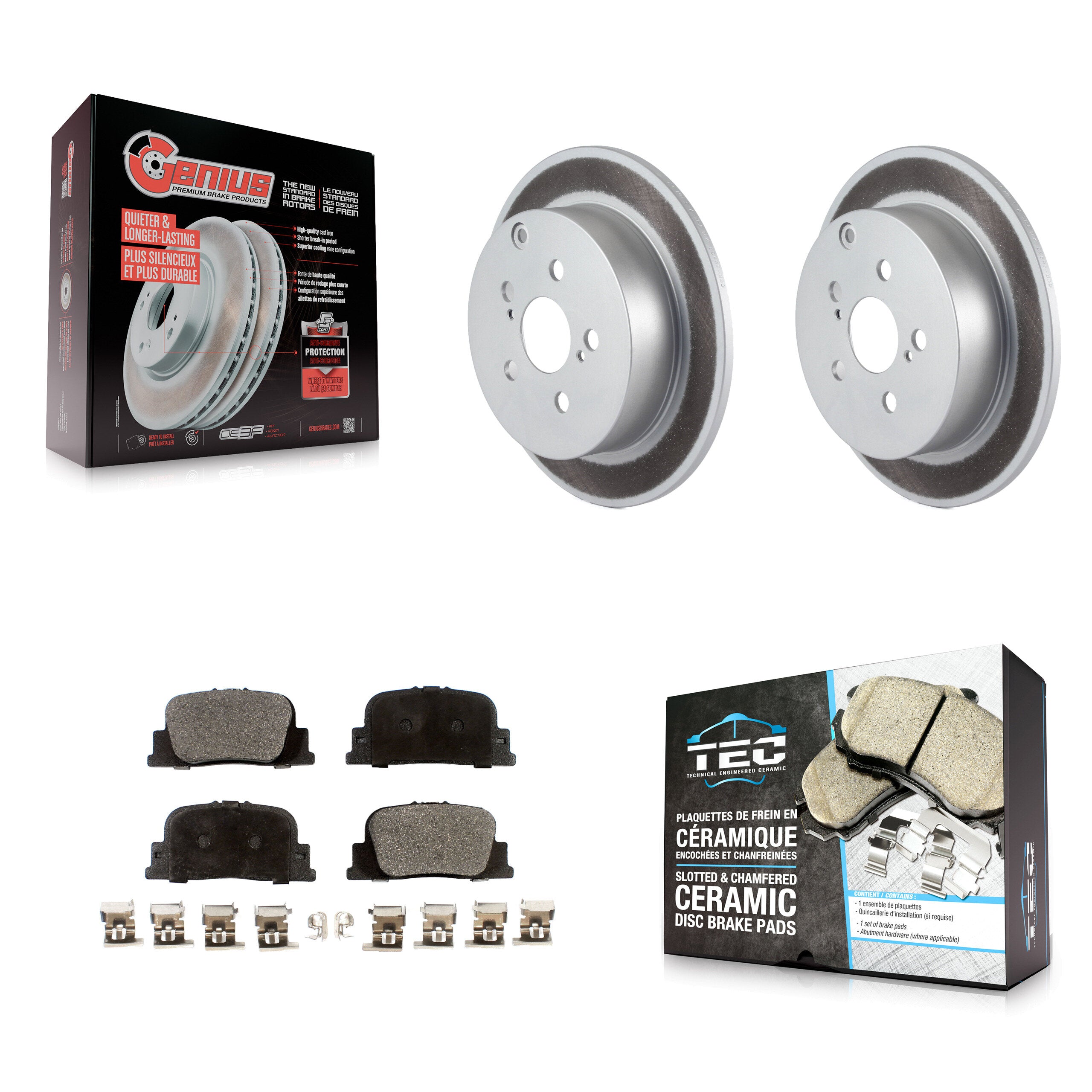 Transit Auto KGT-101456 Disc Brake Kit for 2005-2010 Scion tC - Rear