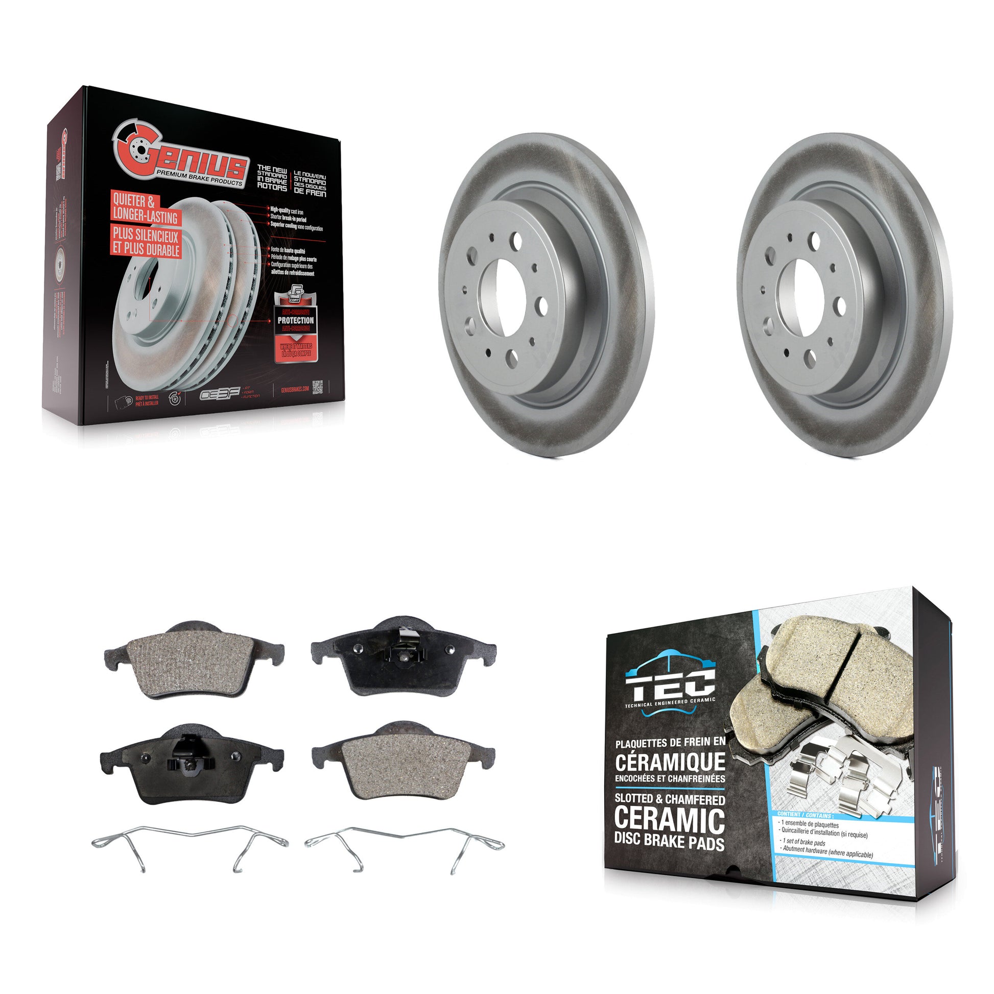 Transit Auto KGT-101462 Disc Brake Kit for 1999-2009 Volvo S60, Volvo V70 and More - Rear
