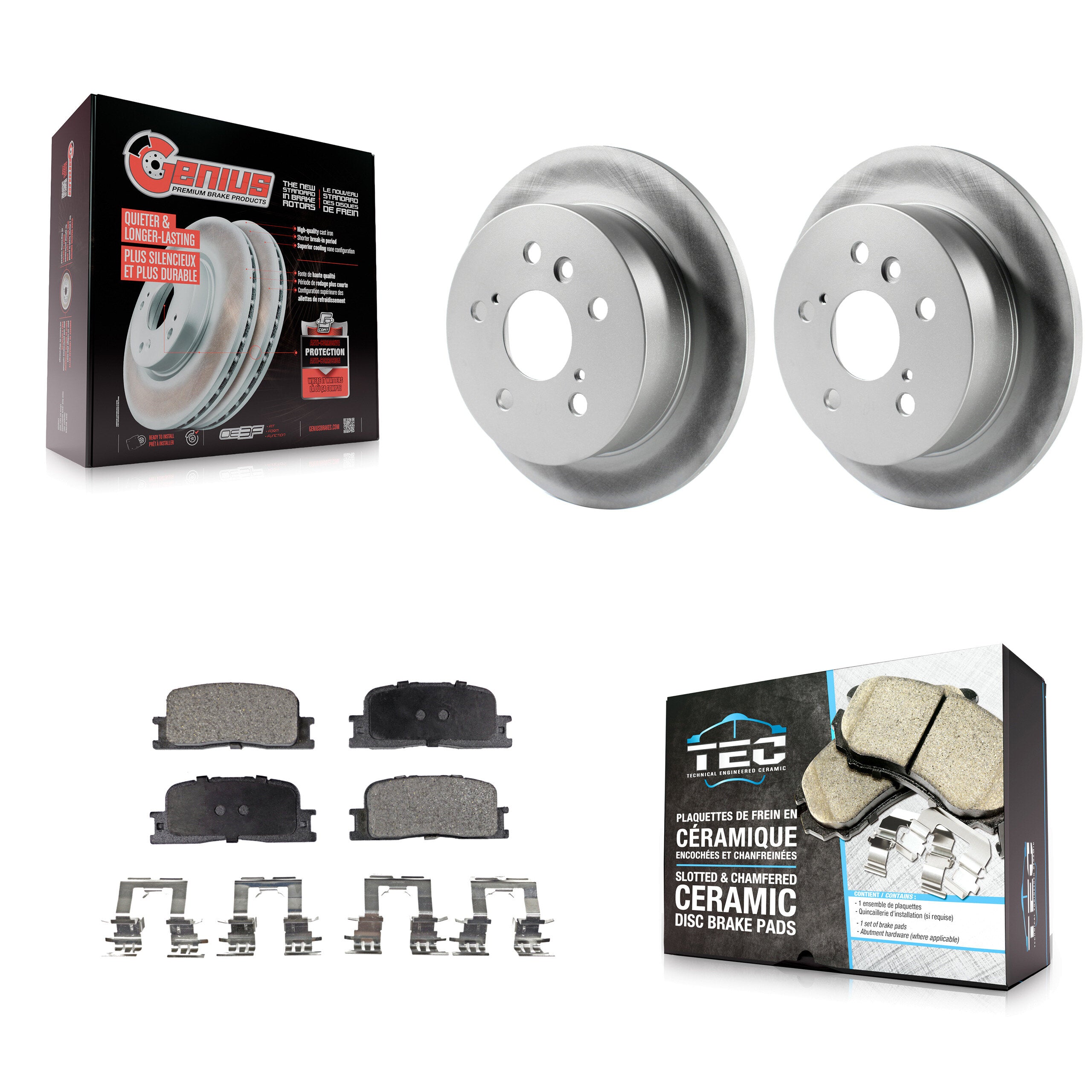Transit Auto KGT-101467 Disc Brake Kit for 2002-2006 Lexus ES330, Lexus ES300, Toyota Camry - Rear