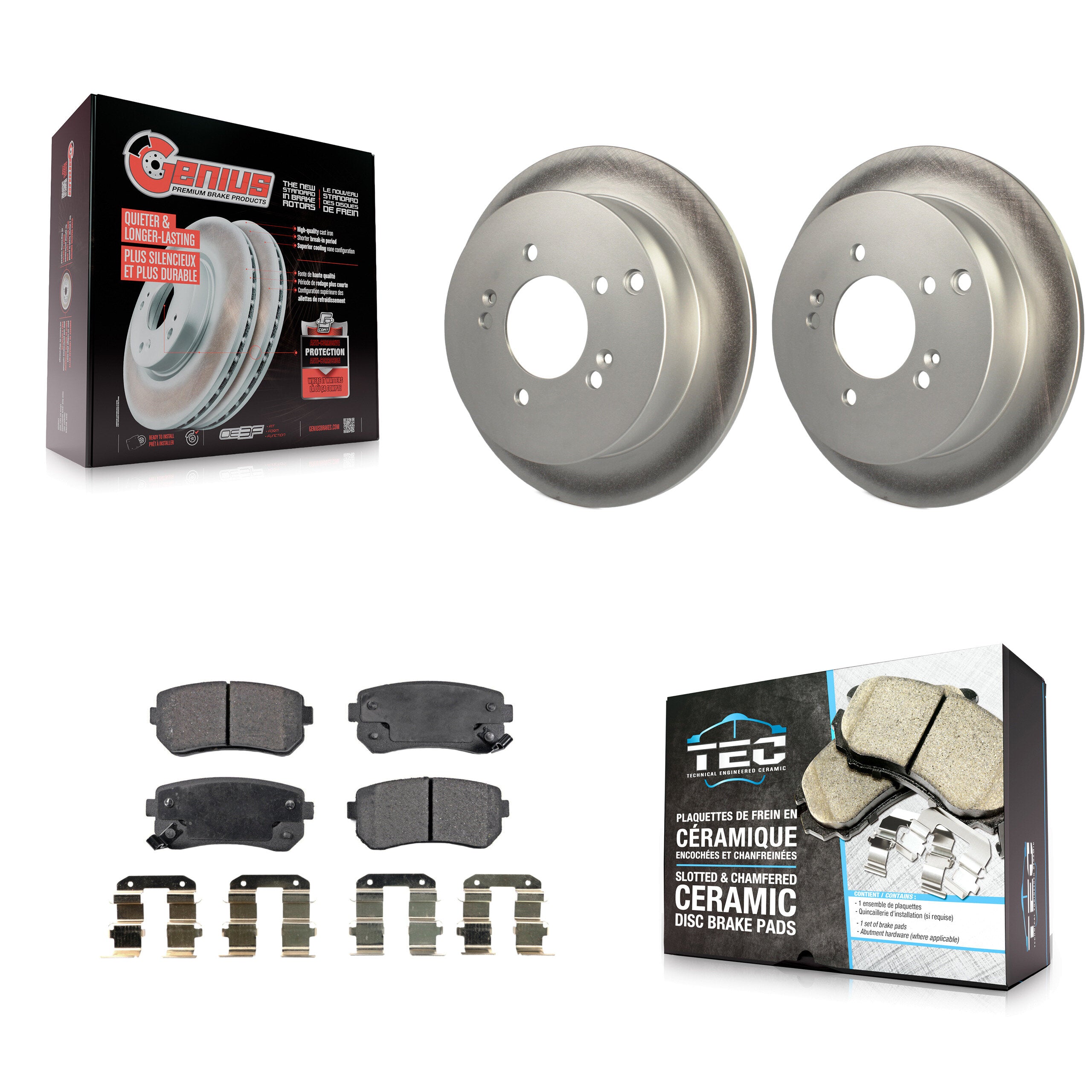 Transit Auto KGT-101469 Disc Brake Kit for 2010-2016 Kia Sportage, Hyundai Tucson - Rear